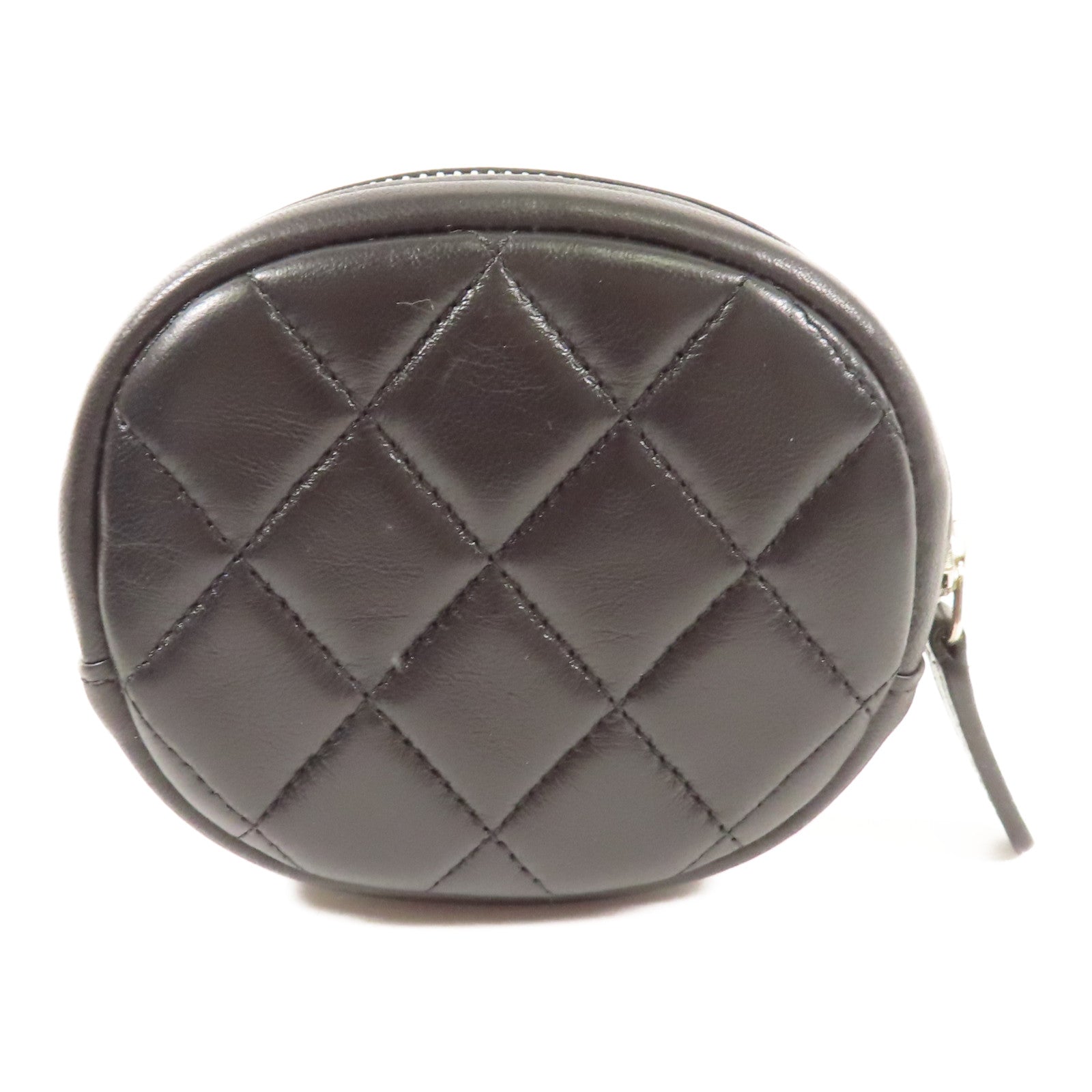 CHANEL 羊皮皮革Coin Case銀扣零錢包