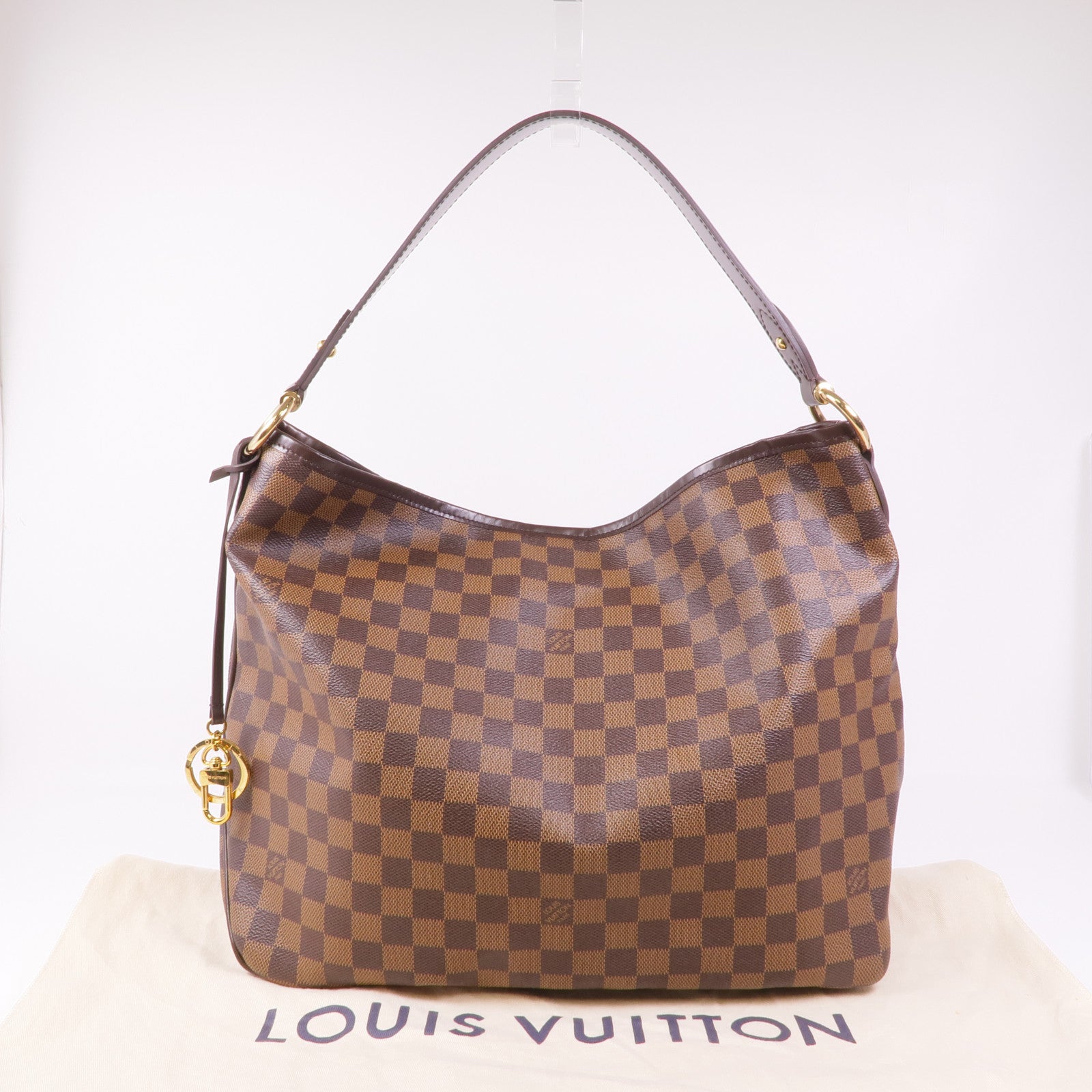 LOUIS VUITTON Damier Delightful MM金扣肩背袋