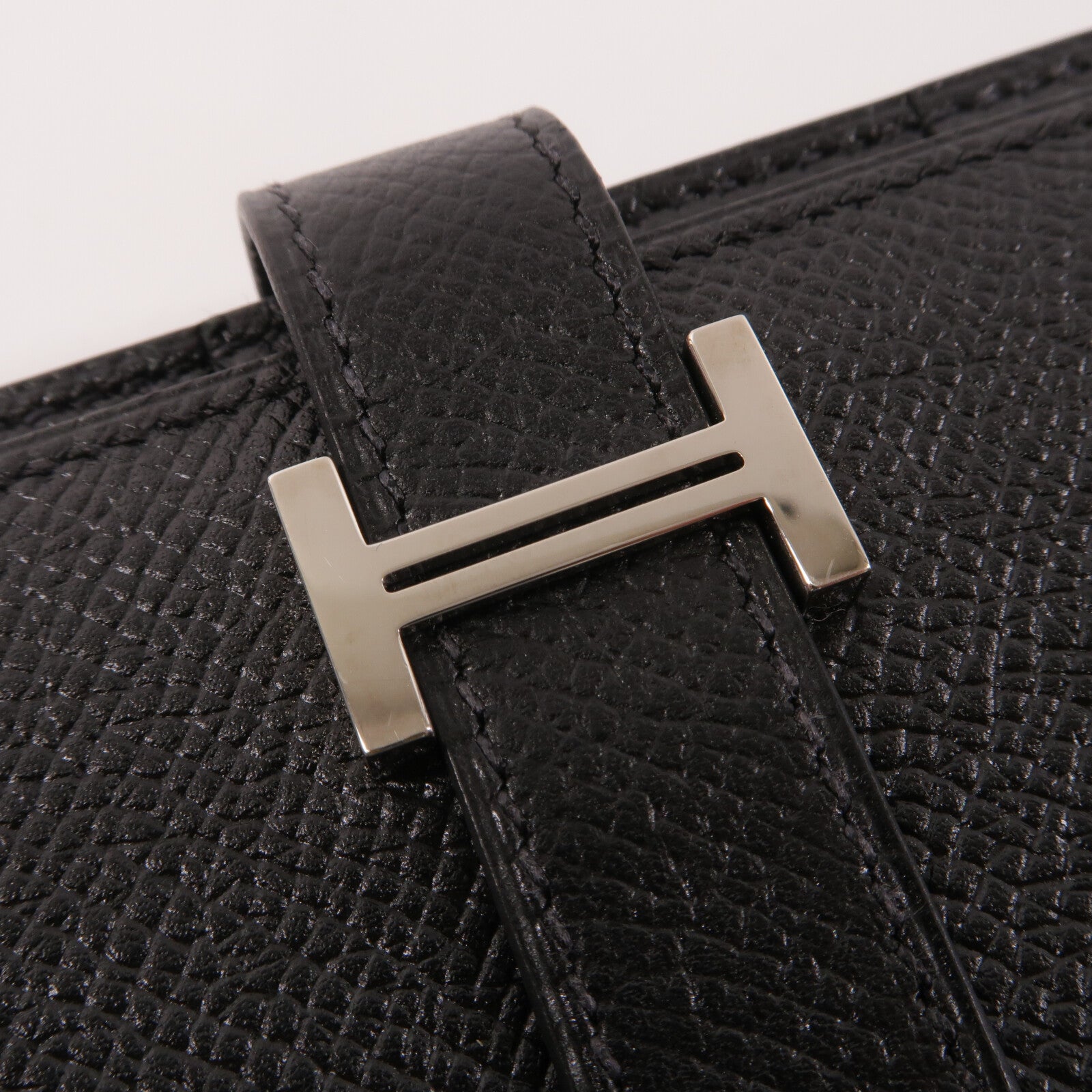 HERMES Epsom皮革Zipper long Wallet長錢包Noir