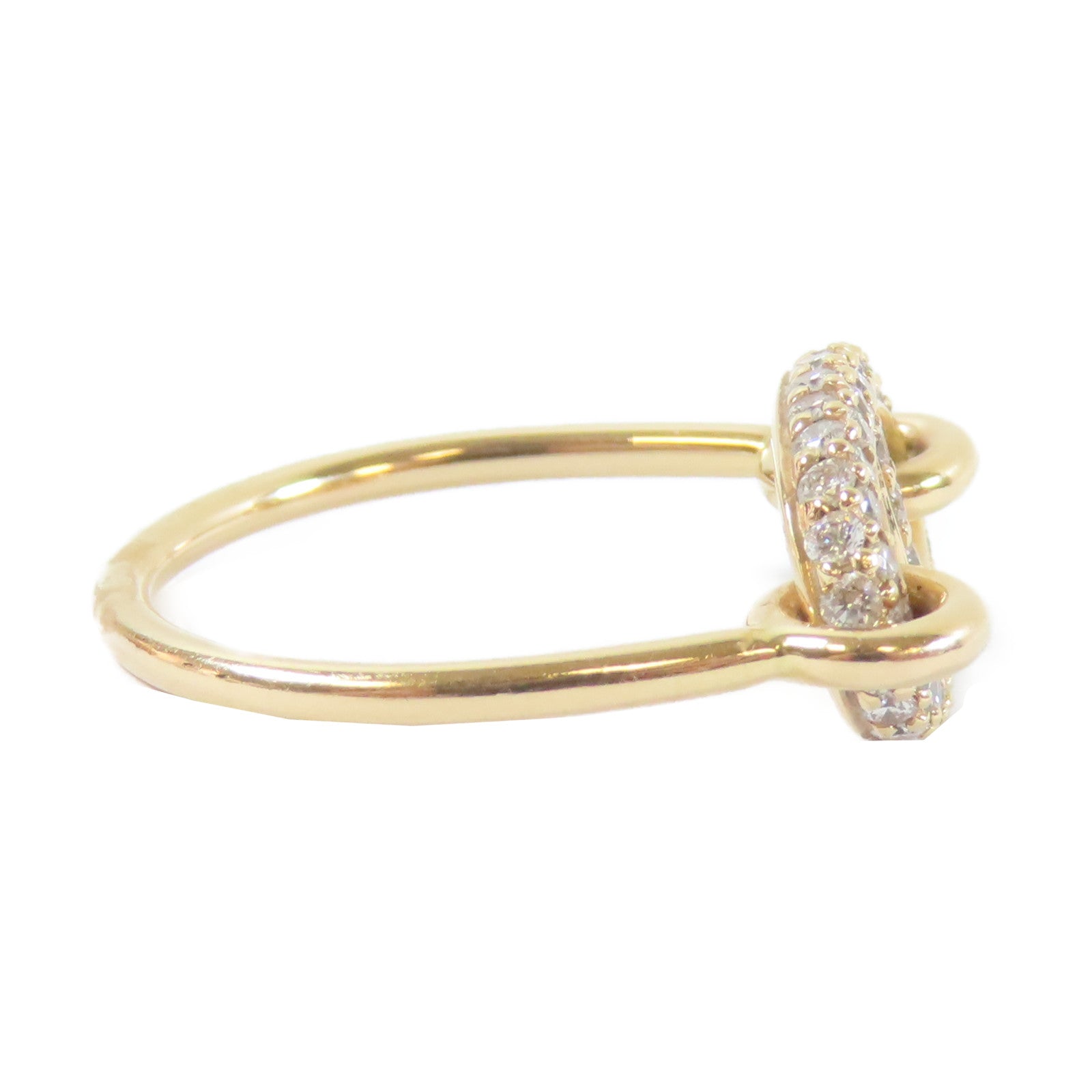 HERMES 18K玫瑰金Farandole Ring0.45ct鑽石戒指Hermes#51/US#5.75