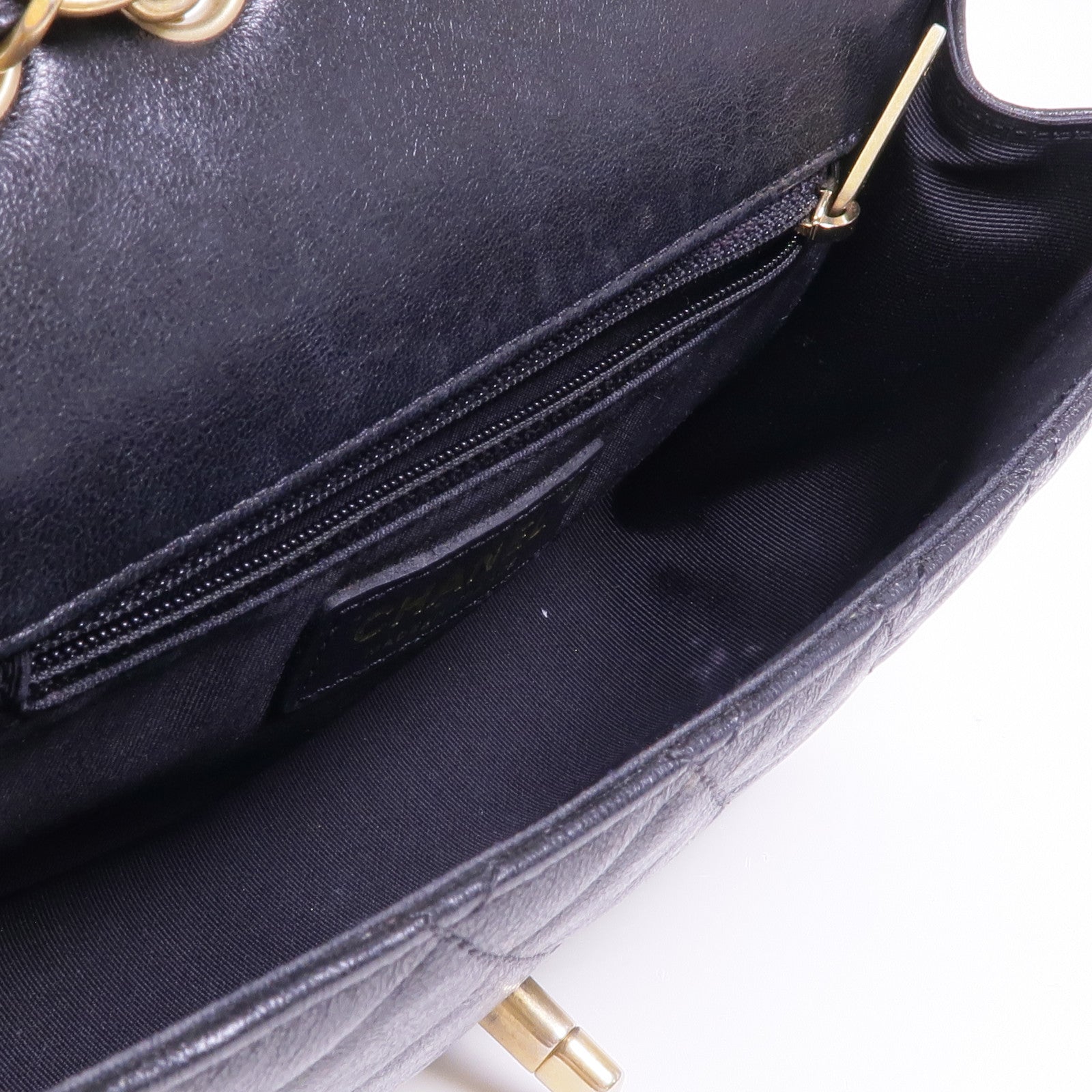 CHANEL 【激減優惠】牛皮皮革Chain Shoulder金扣鏈帶肩背袋