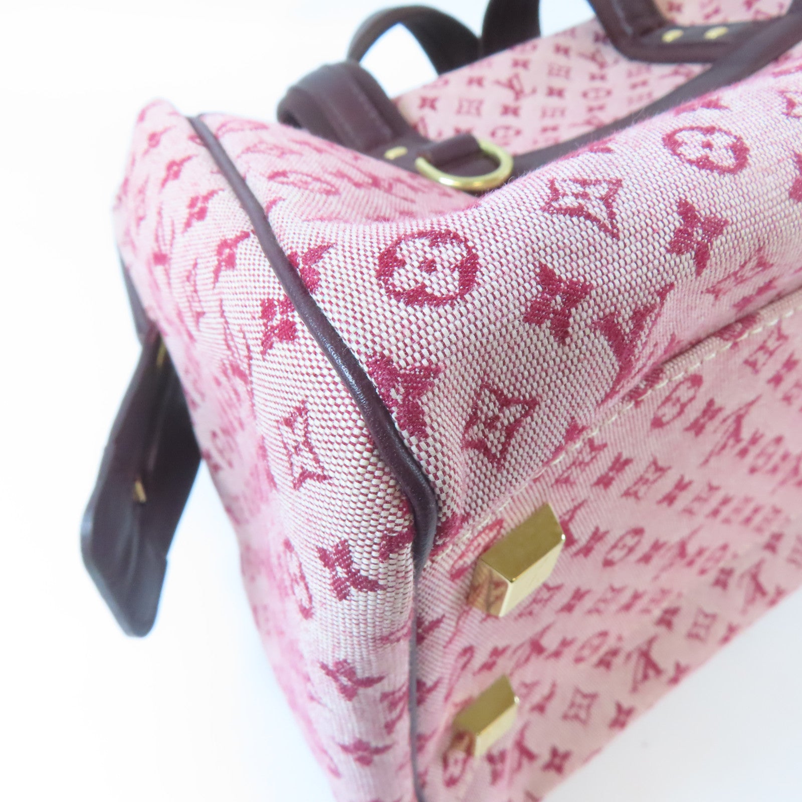 LOUIS VUITTON Monogram Mini Josephine GM金扣手挽袋紅色