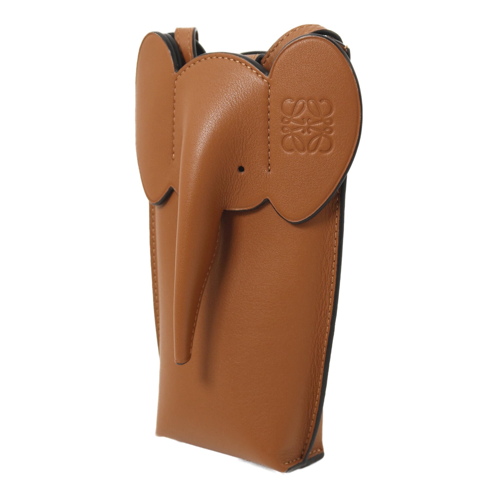 LOEWE 牛皮皮革Shoulder Bag銀扣肩背袋