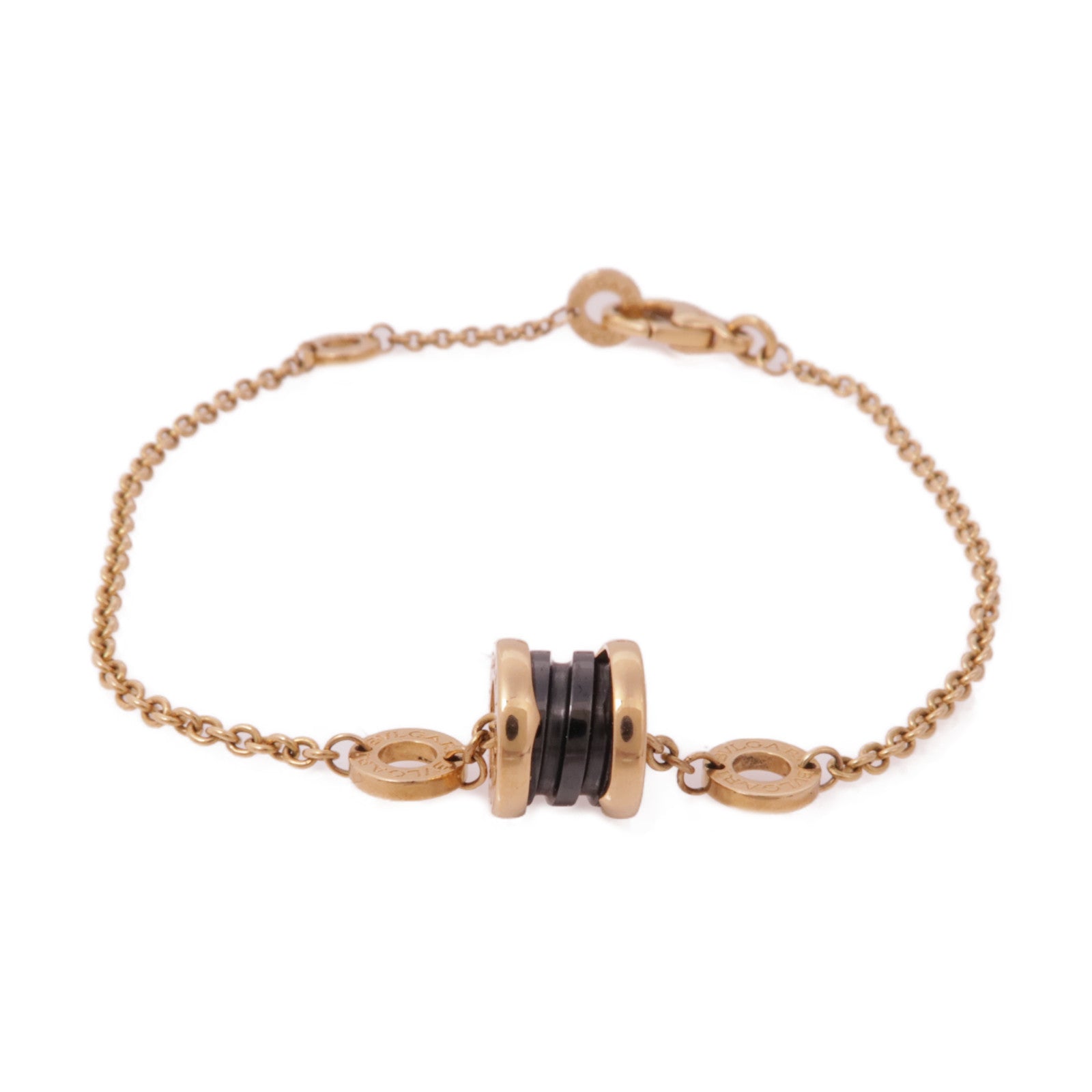 BVLGARI 18K玫瑰金/陶瓷B-zero1 Bracelet手鏈