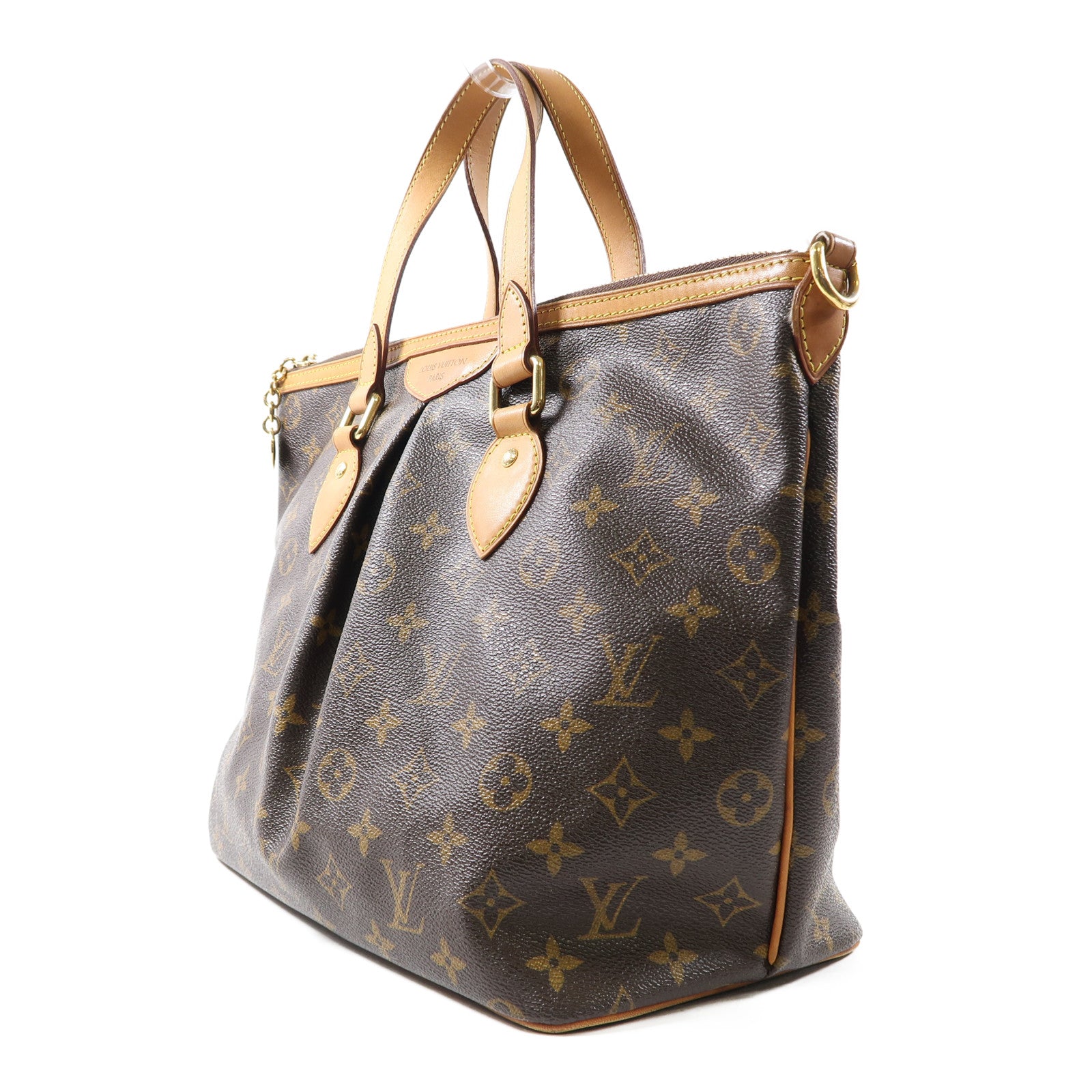 LOUIS VUITTON Monogram Palermo PM金扣手挽肩背兩用袋啡色