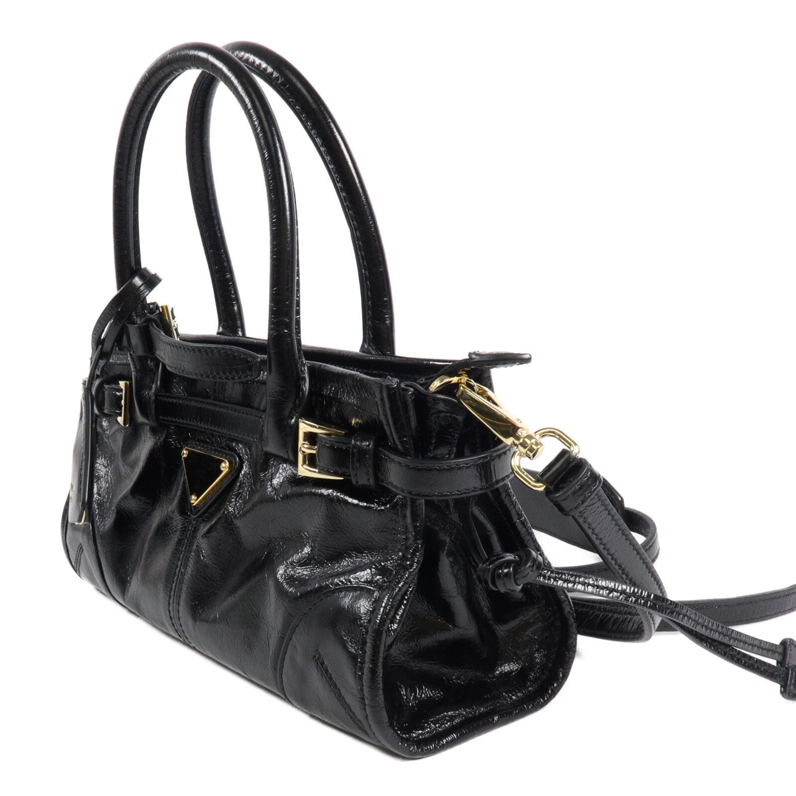 PRADA 牛皮皮革Bonnie Mini手挽肩背兩用袋