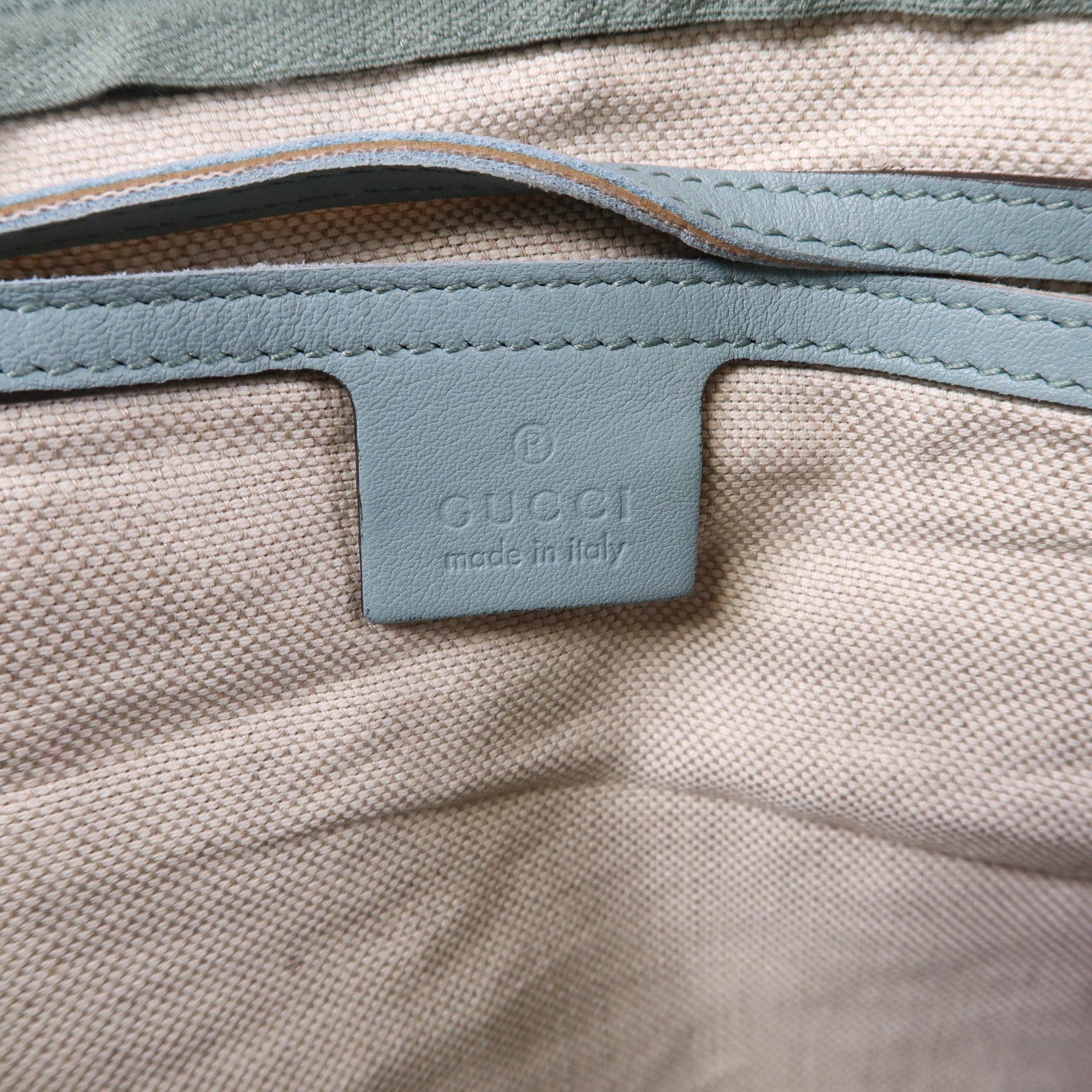 GUCCI 塗層帆布Boston Handbag金扣手挽袋米色
