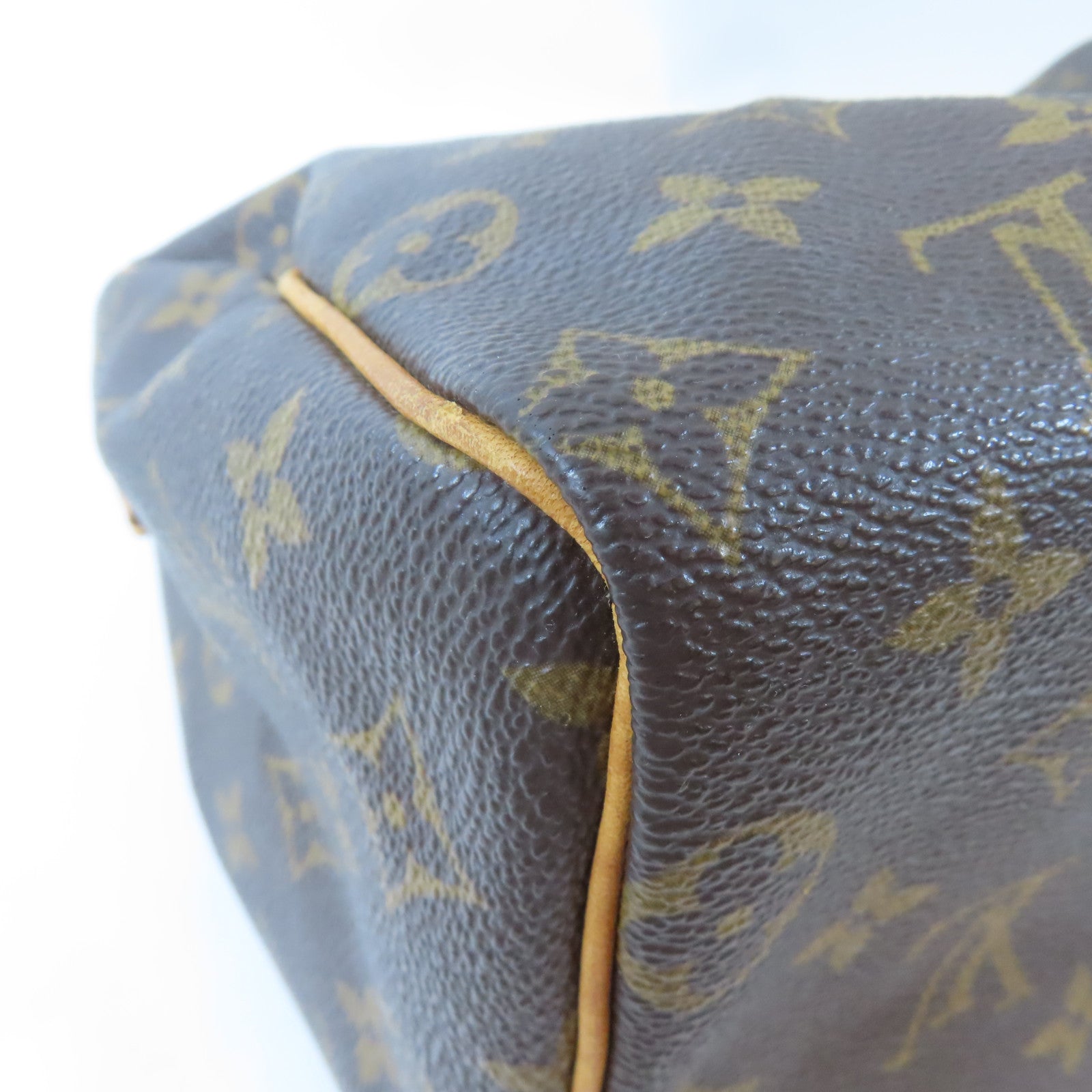 LOUIS VUITTON Monogram Speedy 25金扣手挽袋啡色