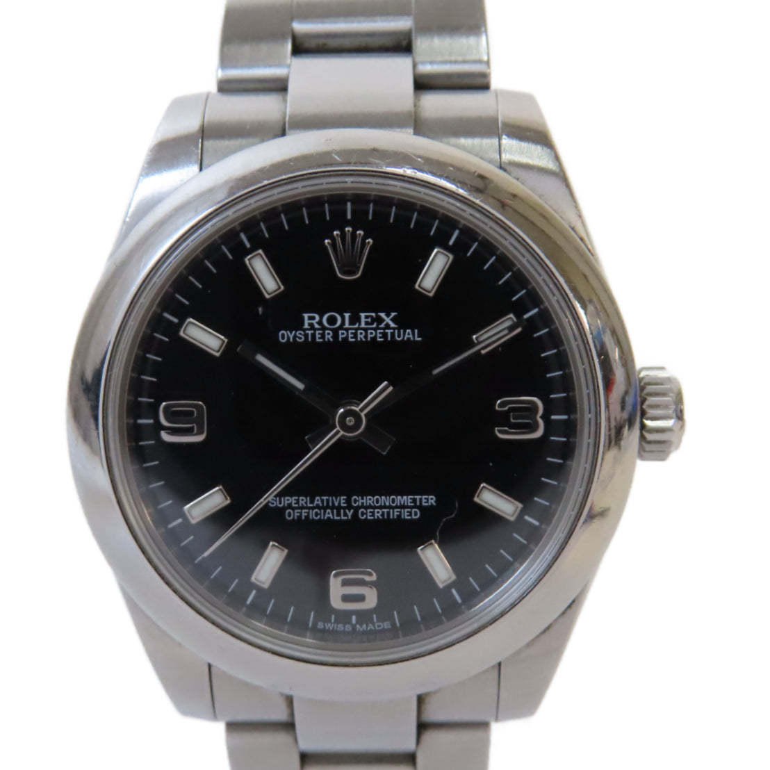 ROLEX Oyster Perpetual不鏽鋼自動機芯手錶黑色