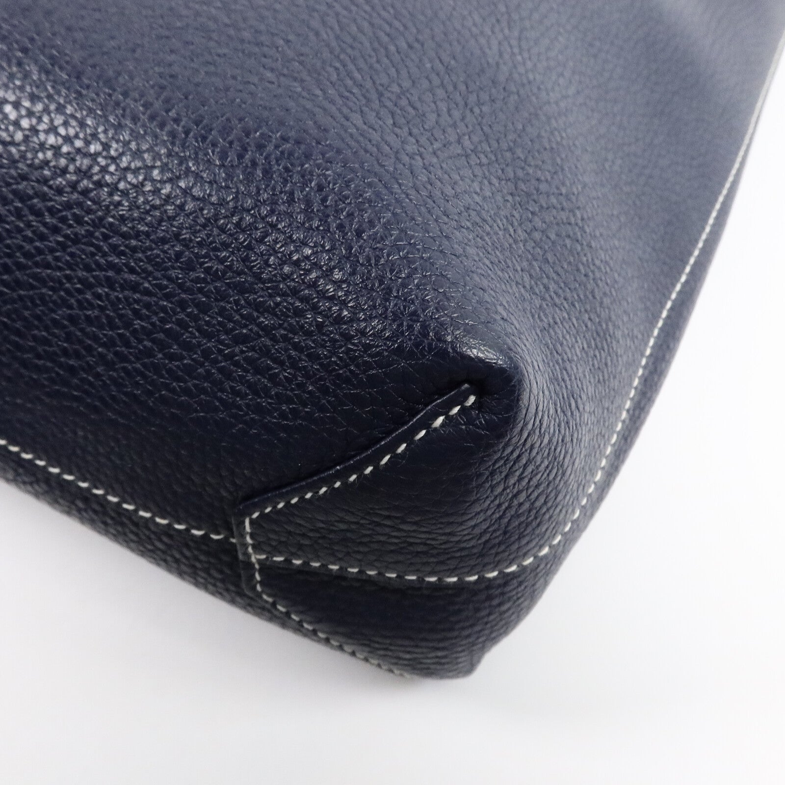 HERMES Clemence皮革Double Sens 28肩背袋/手挽袋Blue Nyui/Azalee