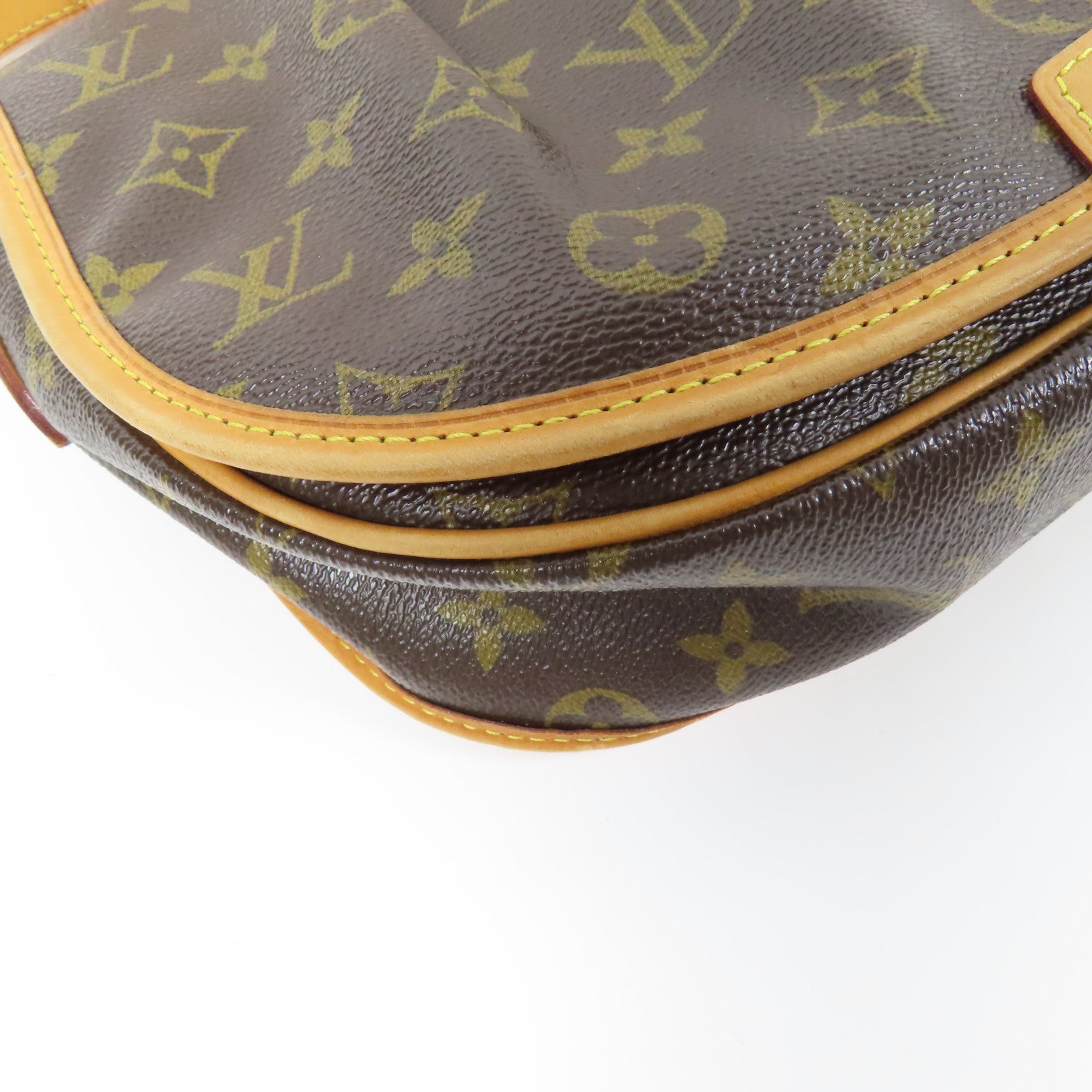 LOUIS VUITTON Monogram Menilmontant金扣肩背袋棕色