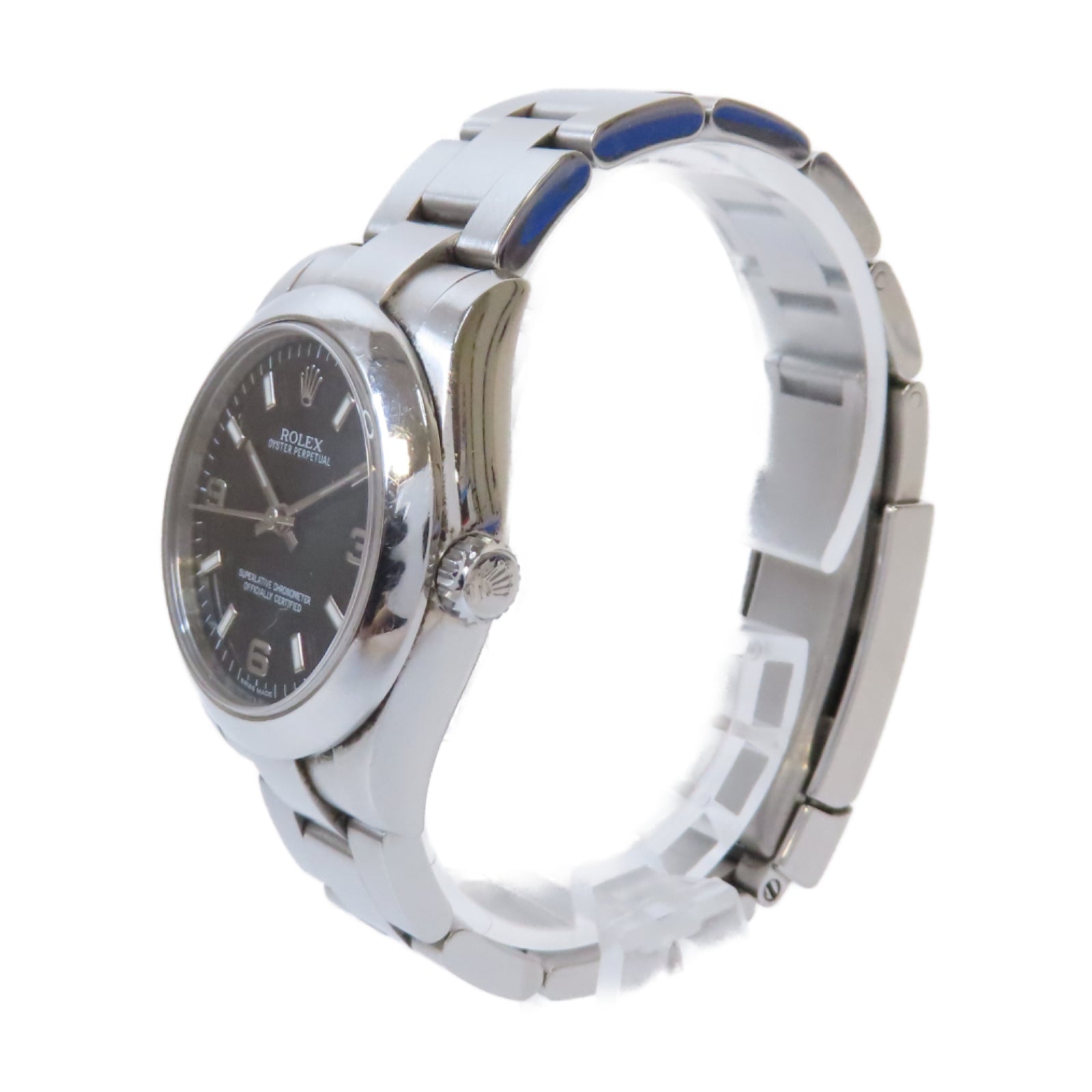 ROLEX Oyster Perpetual不鏽鋼自動機芯手錶黑色