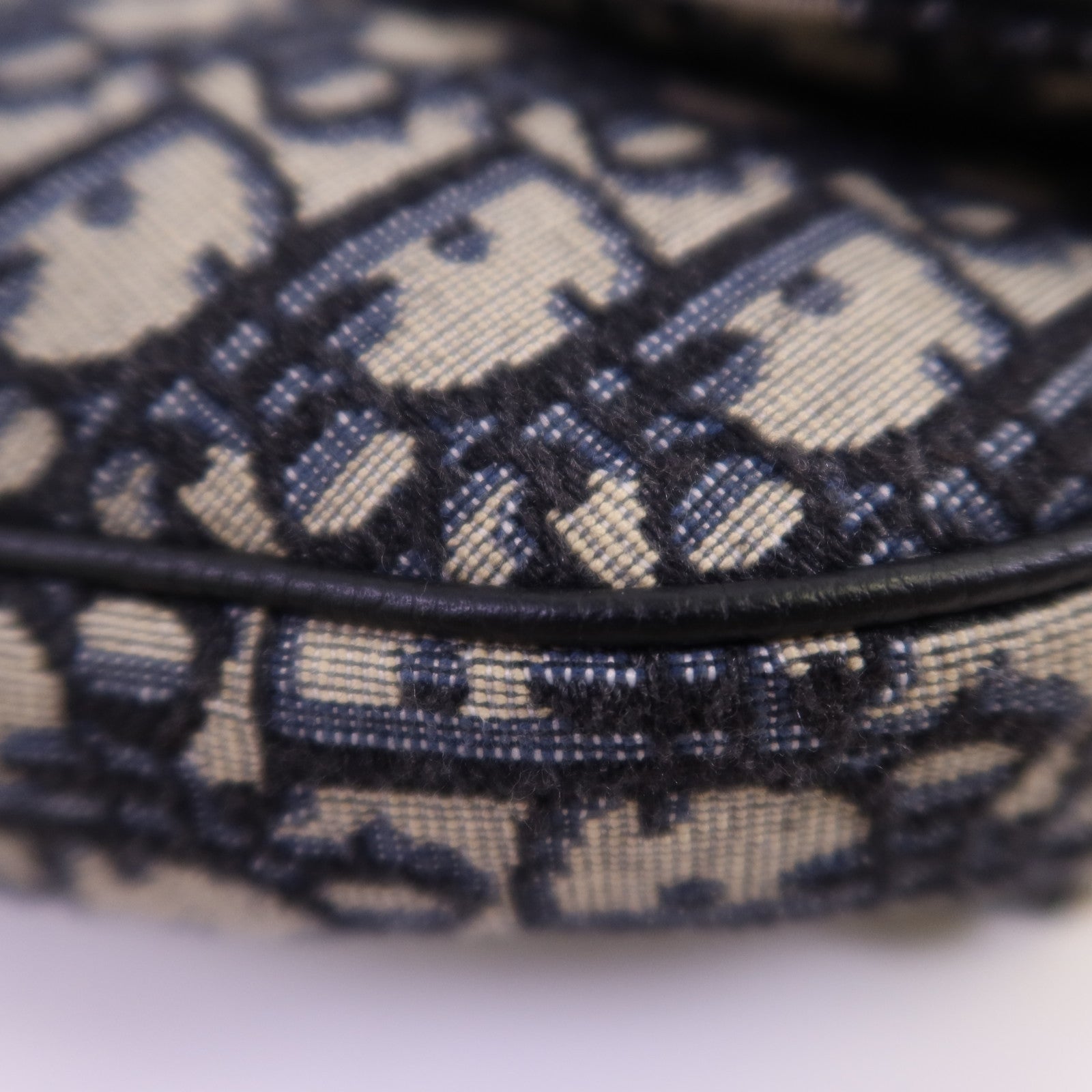 Dior 【激減優惠】Obriqur帆布Saddle Oblique銀扣肩背袋