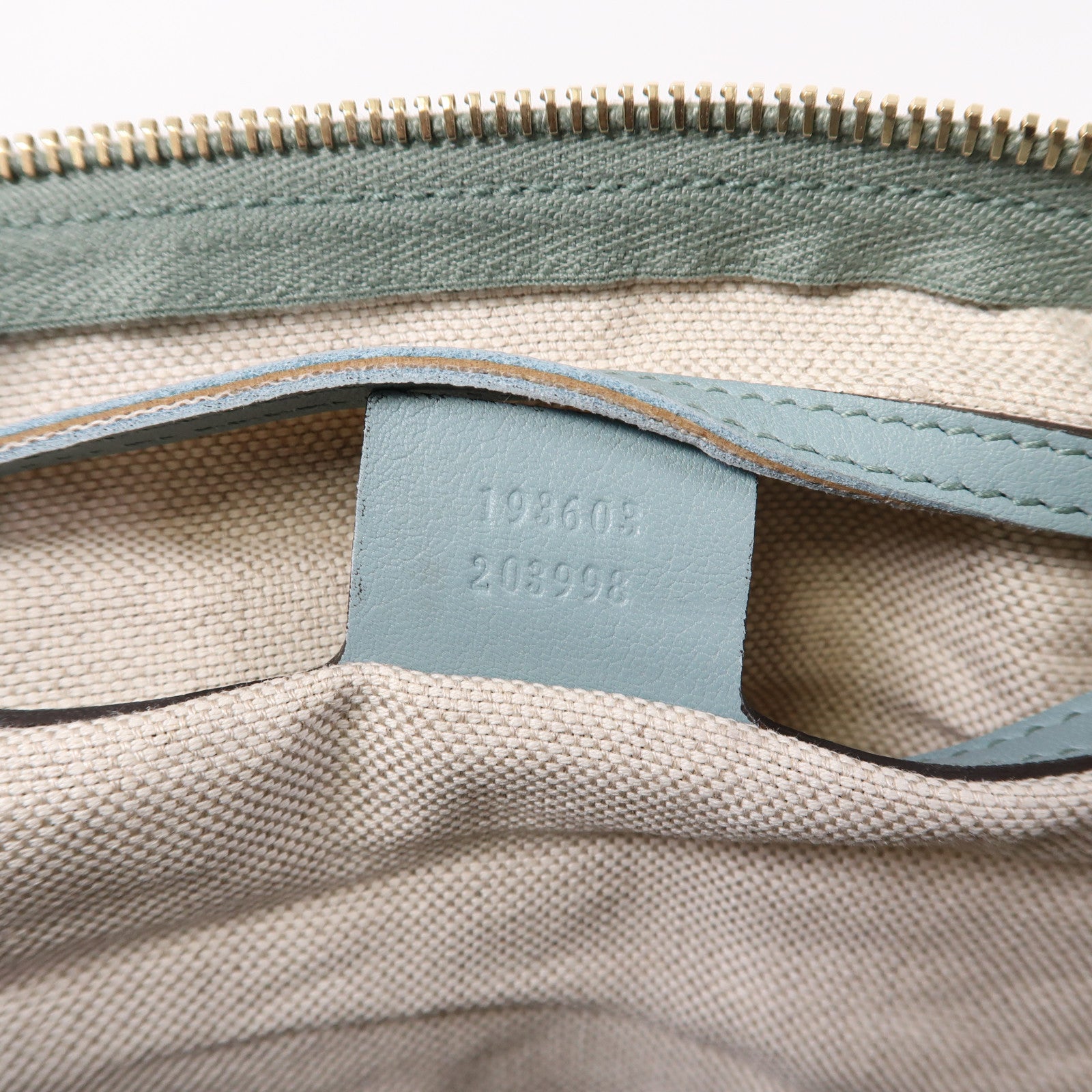 GUCCI 塗層帆布Boston Handbag金扣手挽袋米色