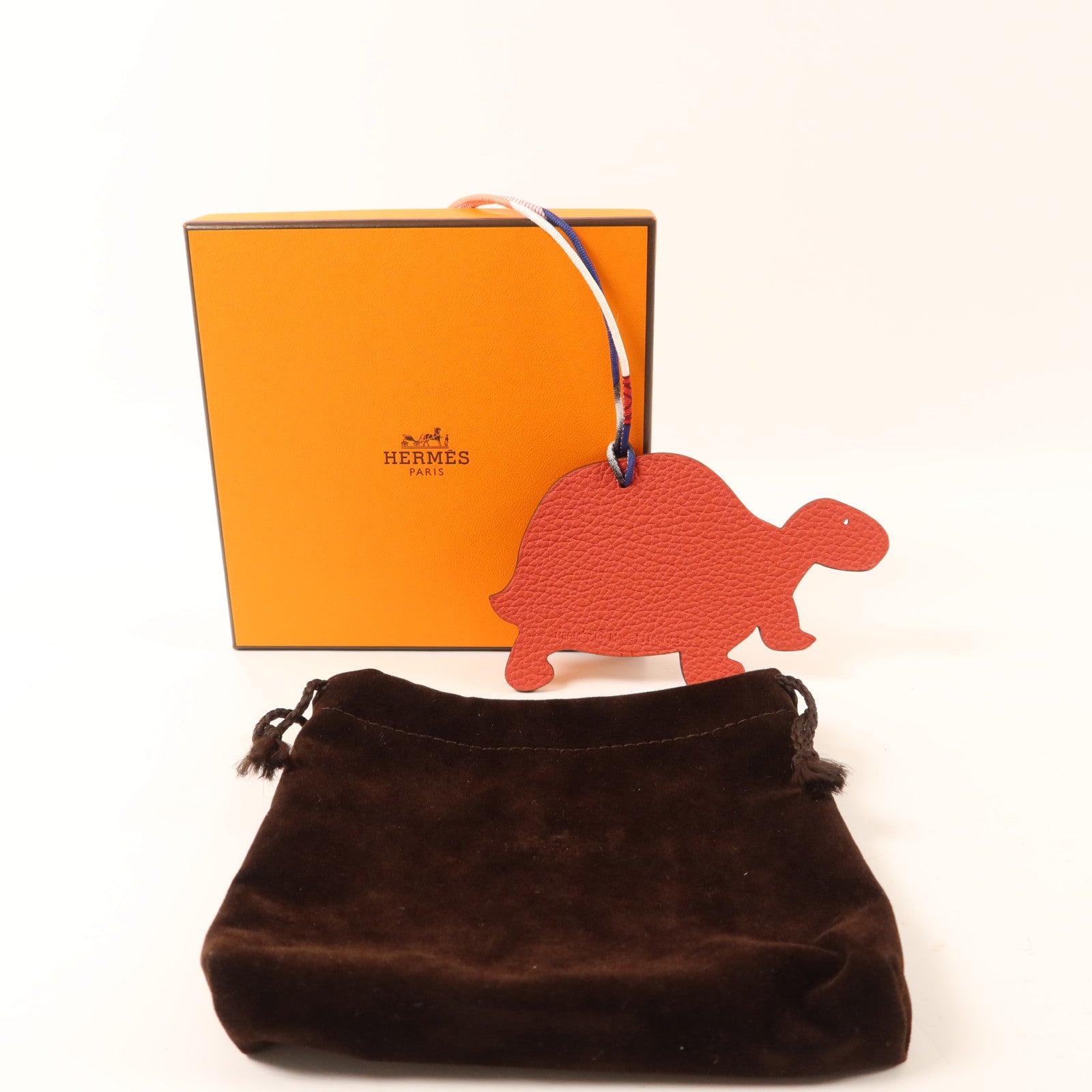 HERMES Epsom皮革/Clemence皮革Turtle Charm掛飾Tosca