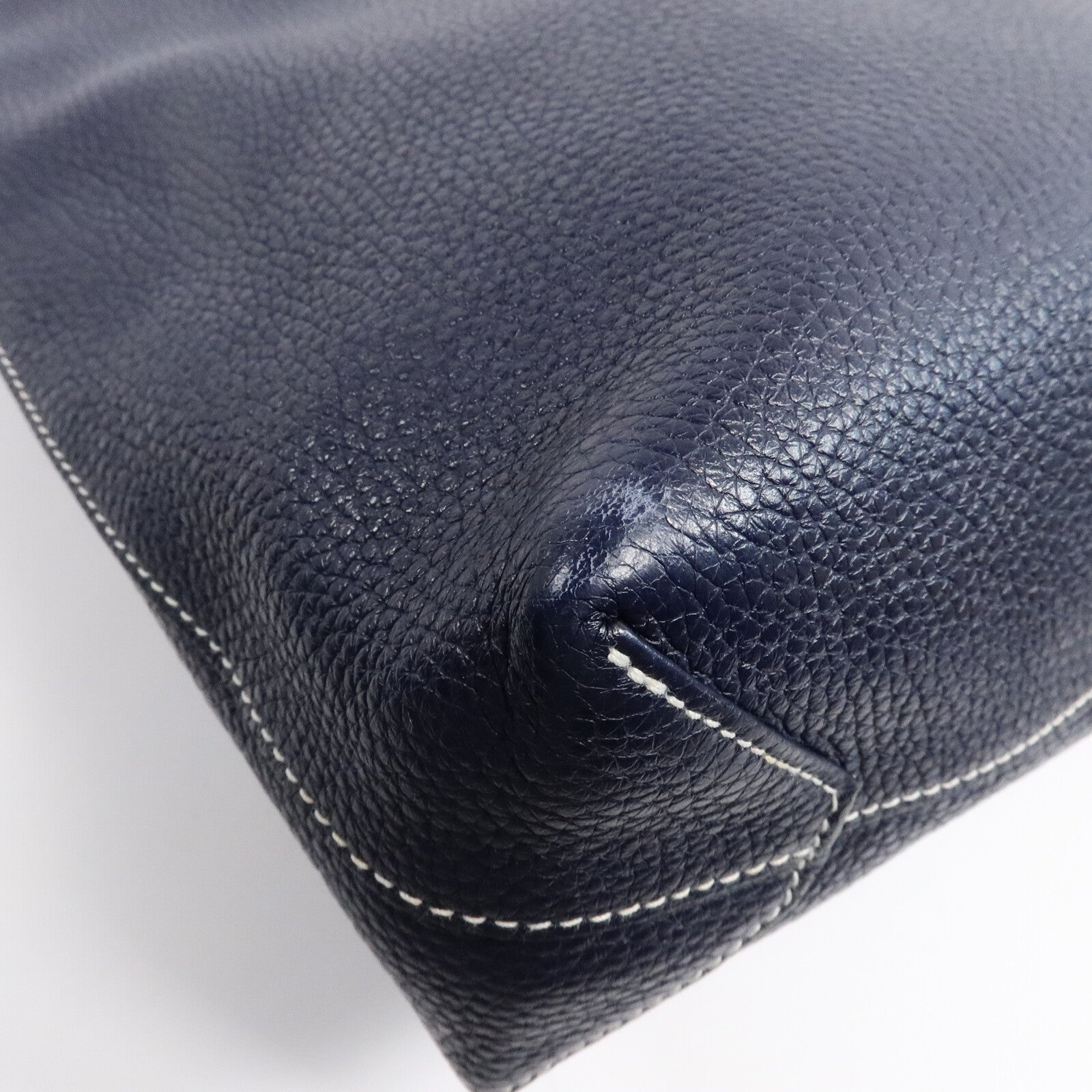 HERMES Clemence皮革Double Sens 28肩背袋/手挽袋Blue Nyui/Azalee
