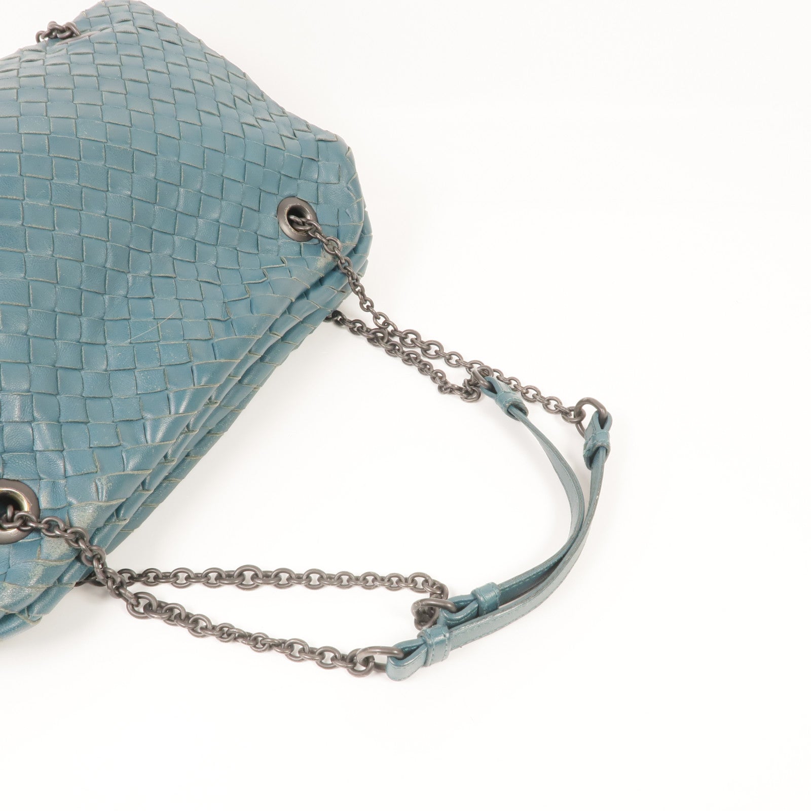 BOTTEGA VENETA 織紋皮革Chain Shoulder鏈帶肩背袋