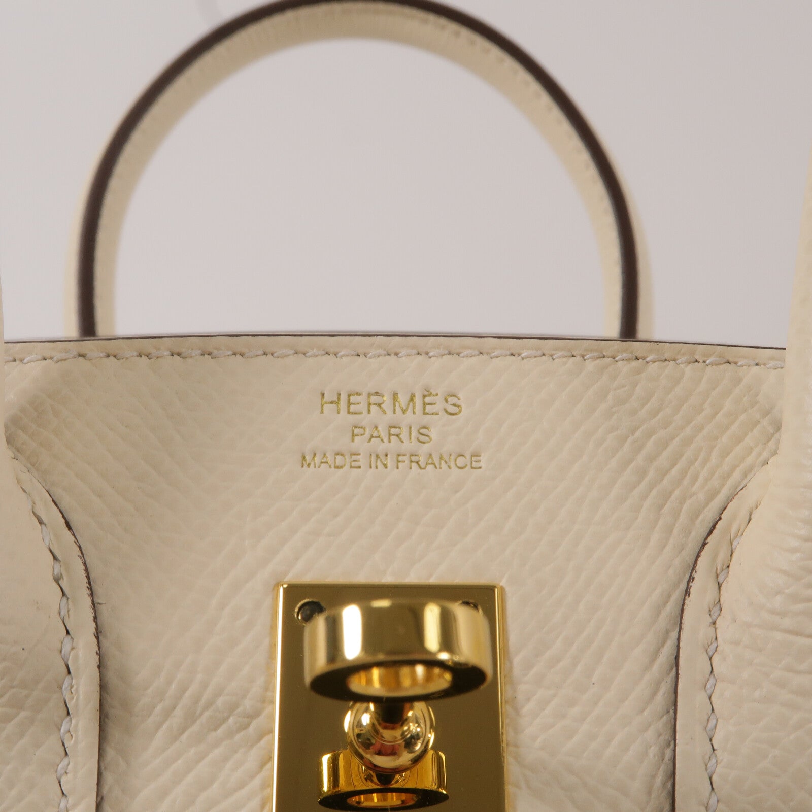 HERMES Epsom皮革Birkin 25手挽袋Nata