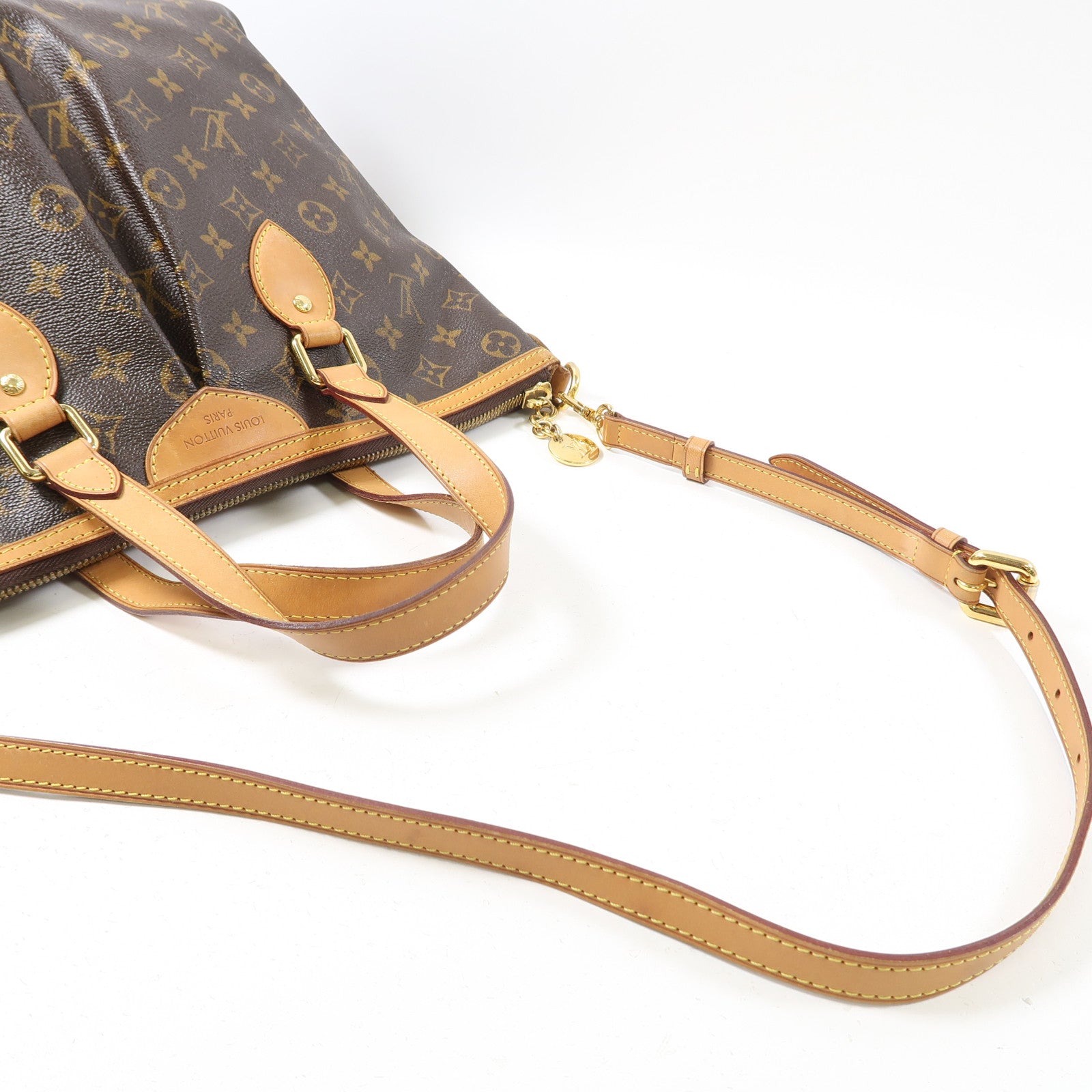 LOUIS VUITTON Monogram Palermo PM金扣手挽肩背兩用袋啡色