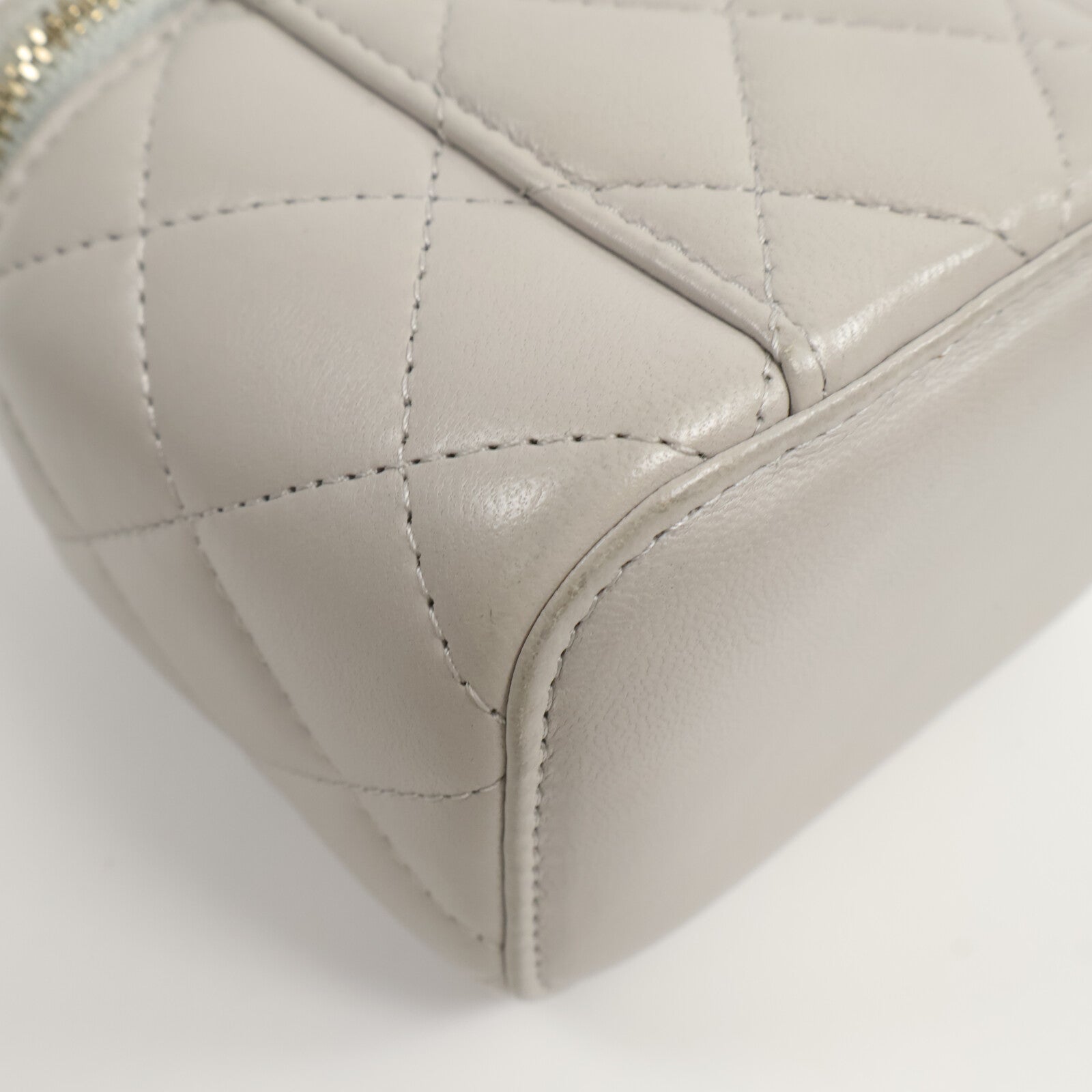 CHANEL 羊皮皮革Mini Handle Vanity Case鏈帶肩背袋
