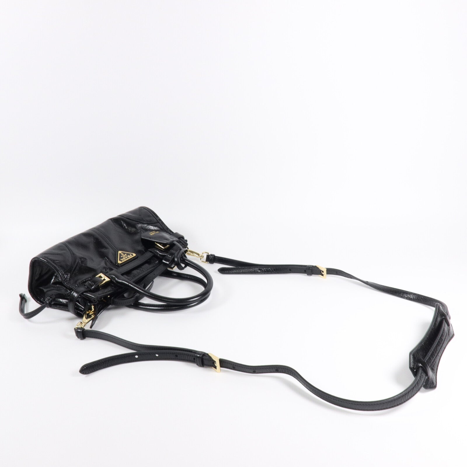 PRADA 牛皮皮革Bonnie Mini手挽肩背兩用袋