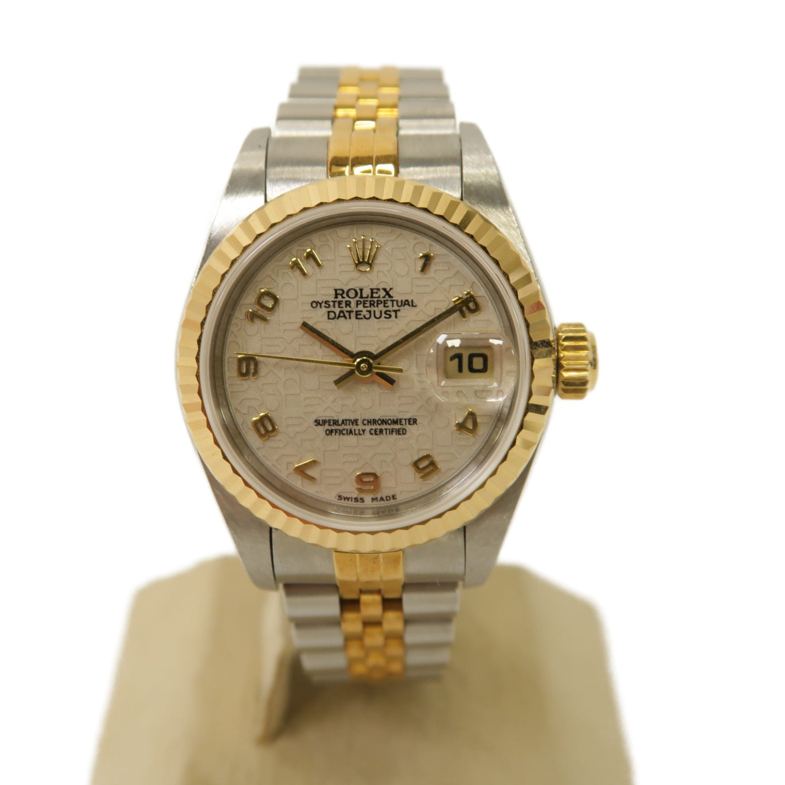ROLEX Datejust 26mm 18K黃金/不鏽鋼手錶自動機芯白色