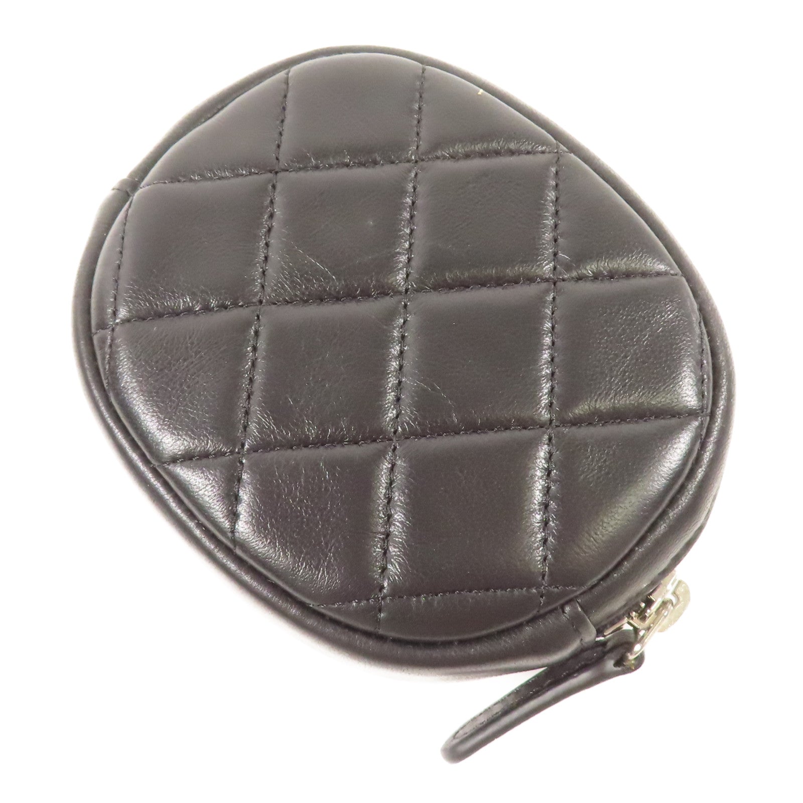 CHANEL 羊皮皮革Coin Case銀扣零錢包