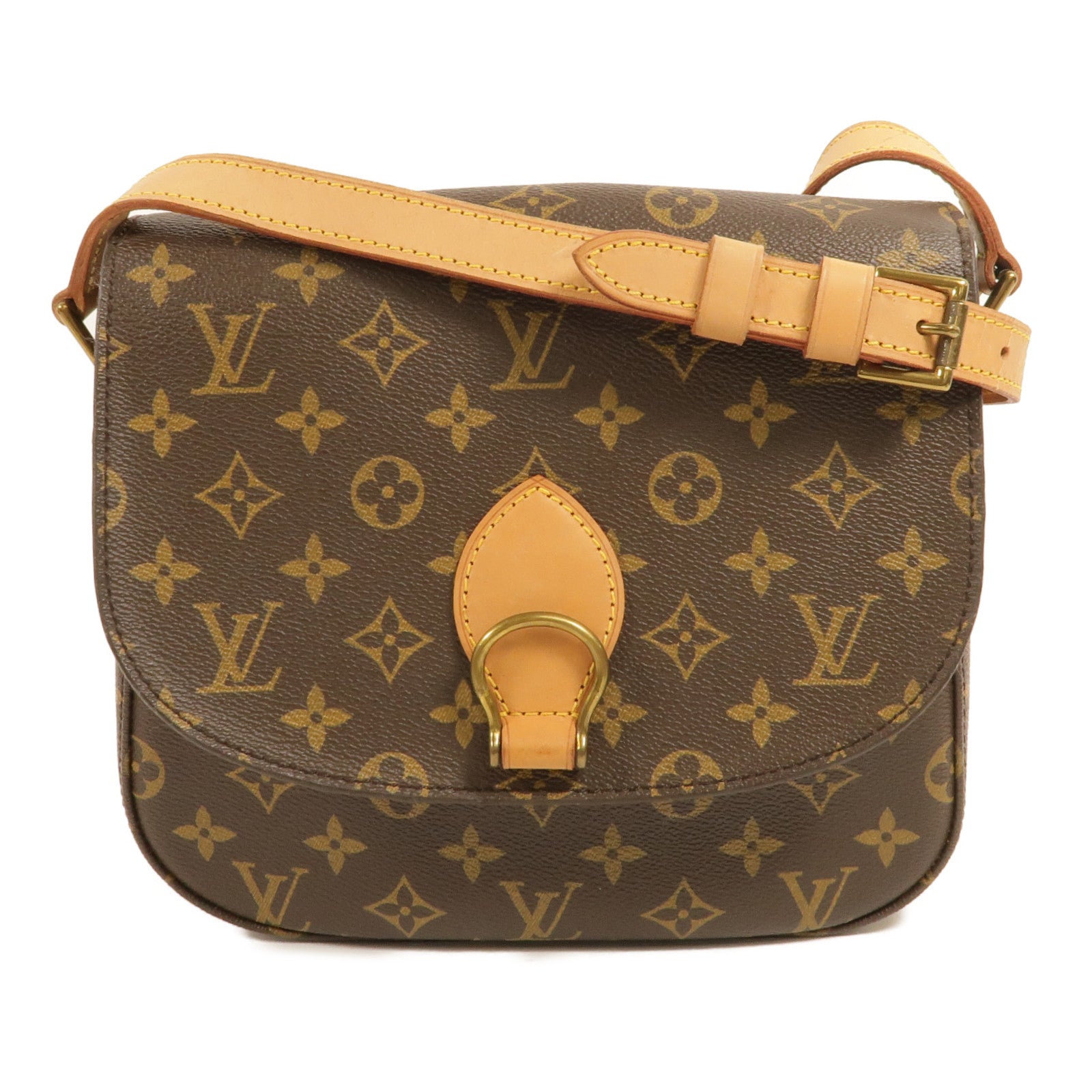 LOUIS VUITTON Monogram Saint Cloud GM金扣肩背袋