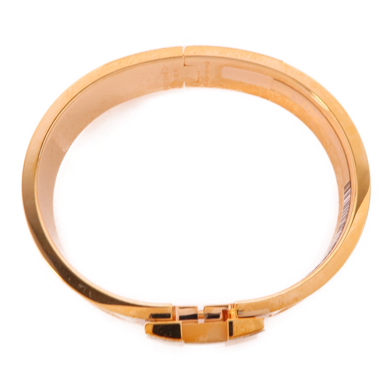 HERMES 琺瑯/金屬Clic H Bracelet手鐲Vert Criquet