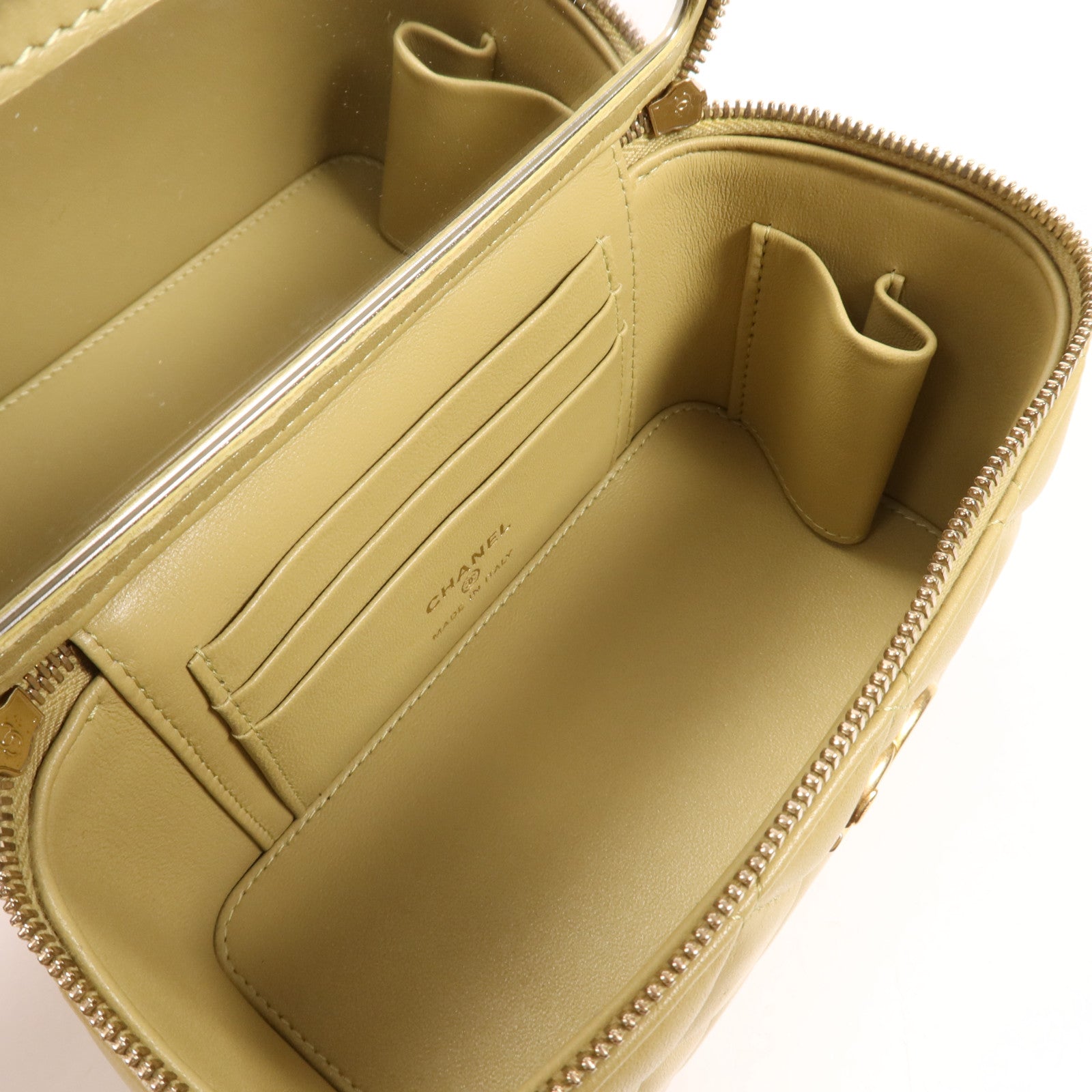 CHANEL 羊皮皮革Vanity Case金扣手挽肩背兩用袋