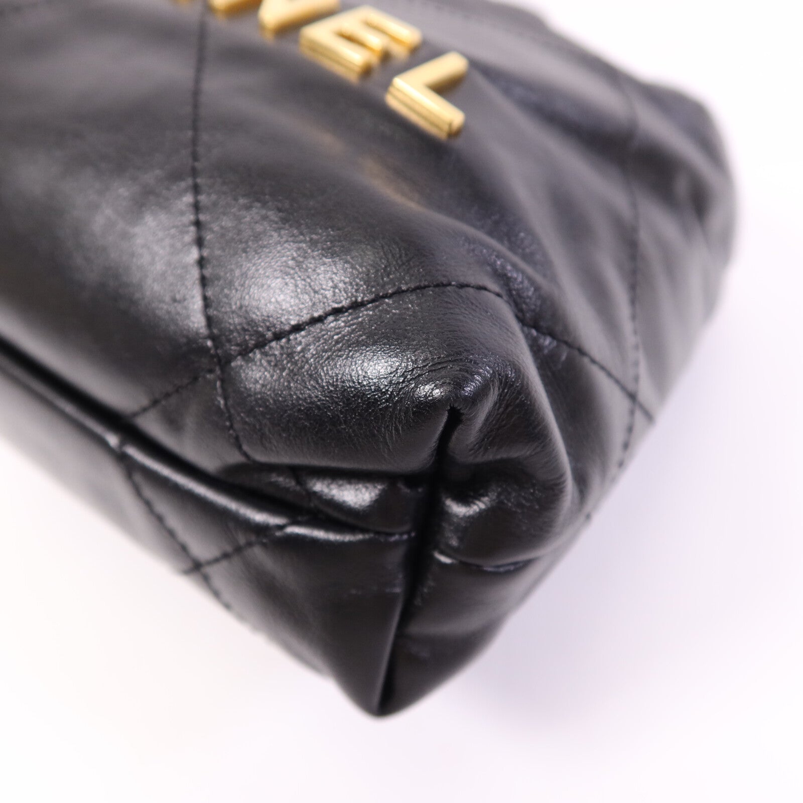 CHANEL 羊皮皮革Chanel Mini 22金扣鏈帶肩背袋
