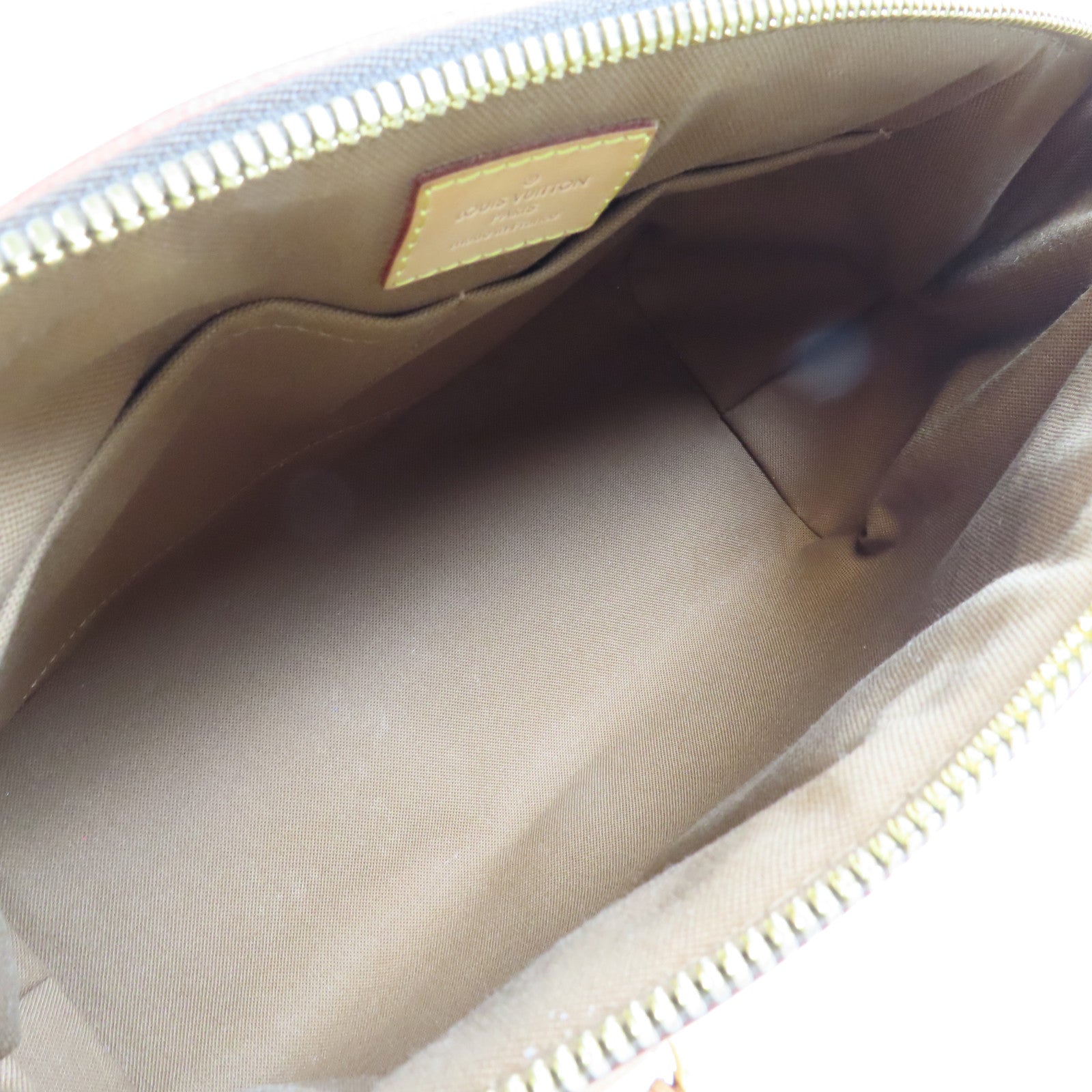 LOUIS VUITTON Monogram Tivoli PM金扣手挽袋棕色