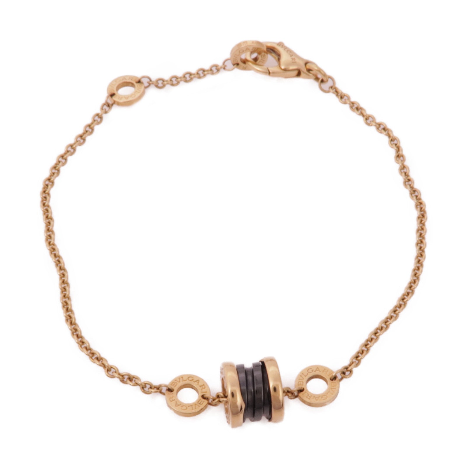 BVLGARI 18K玫瑰金/陶瓷B-zero1 Bracelet手鏈