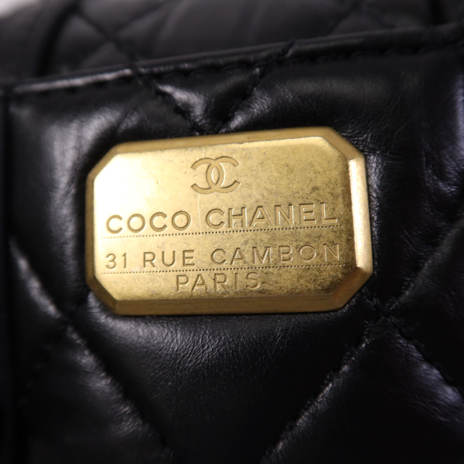 CHANEL 牛皮皮革Chain Shoulder Bag金扣鏈帶手挽肩背兩用袋
