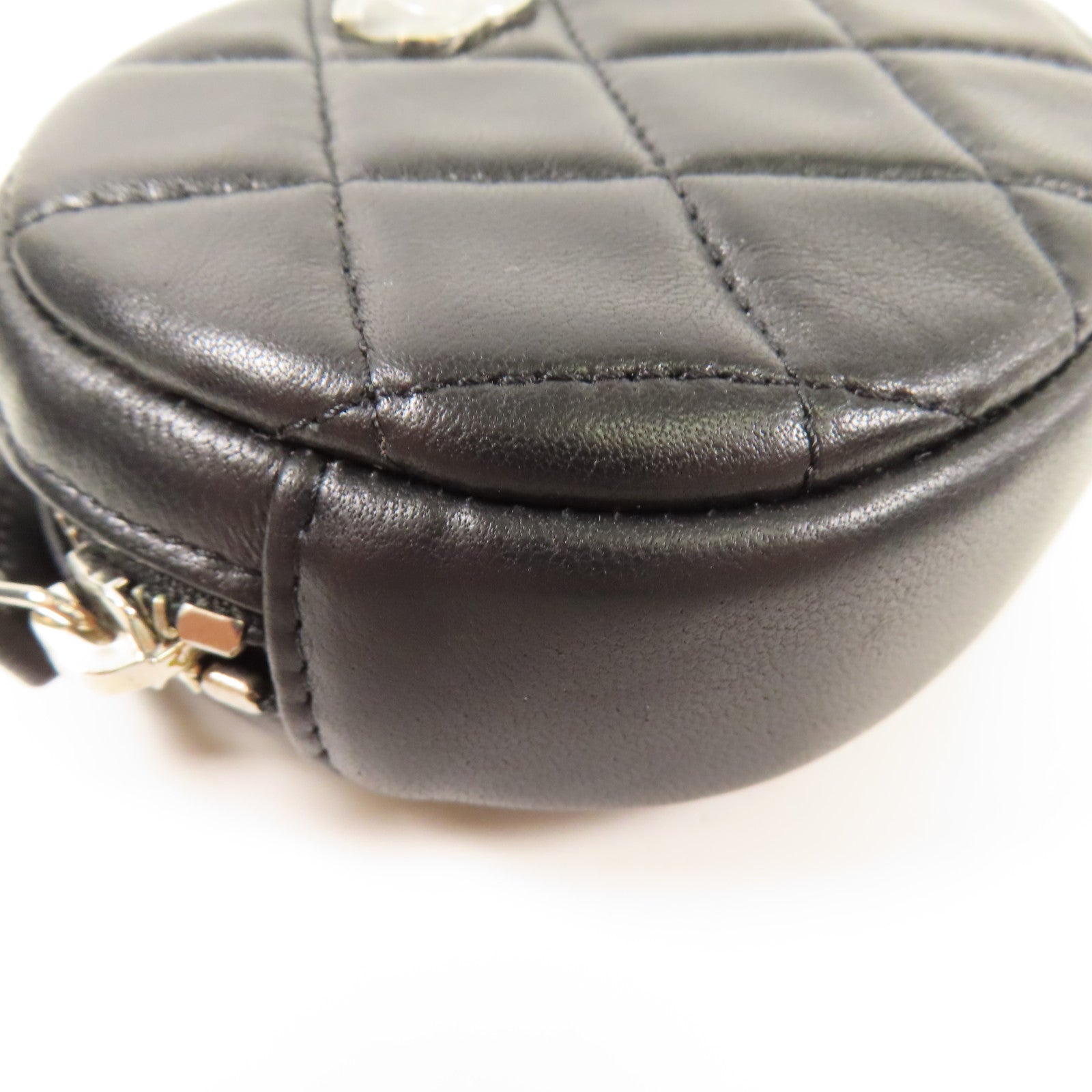 CHANEL 羊皮皮革Coin Case銀扣零錢包