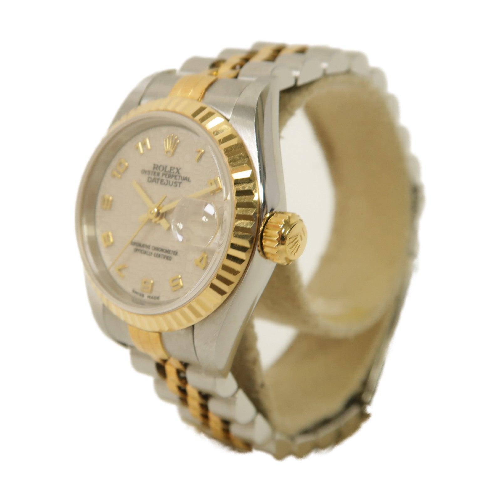 ROLEX Datejust 26mm 18K黃金/不鏽鋼手錶自動機芯白色