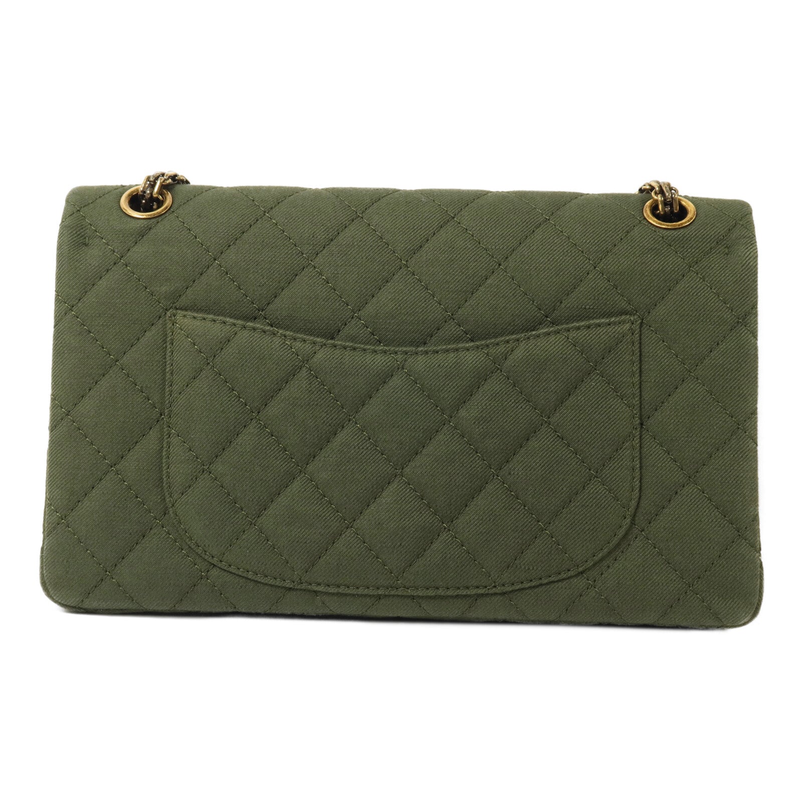 CHANEL 帆布2.55鏈帶肩背袋