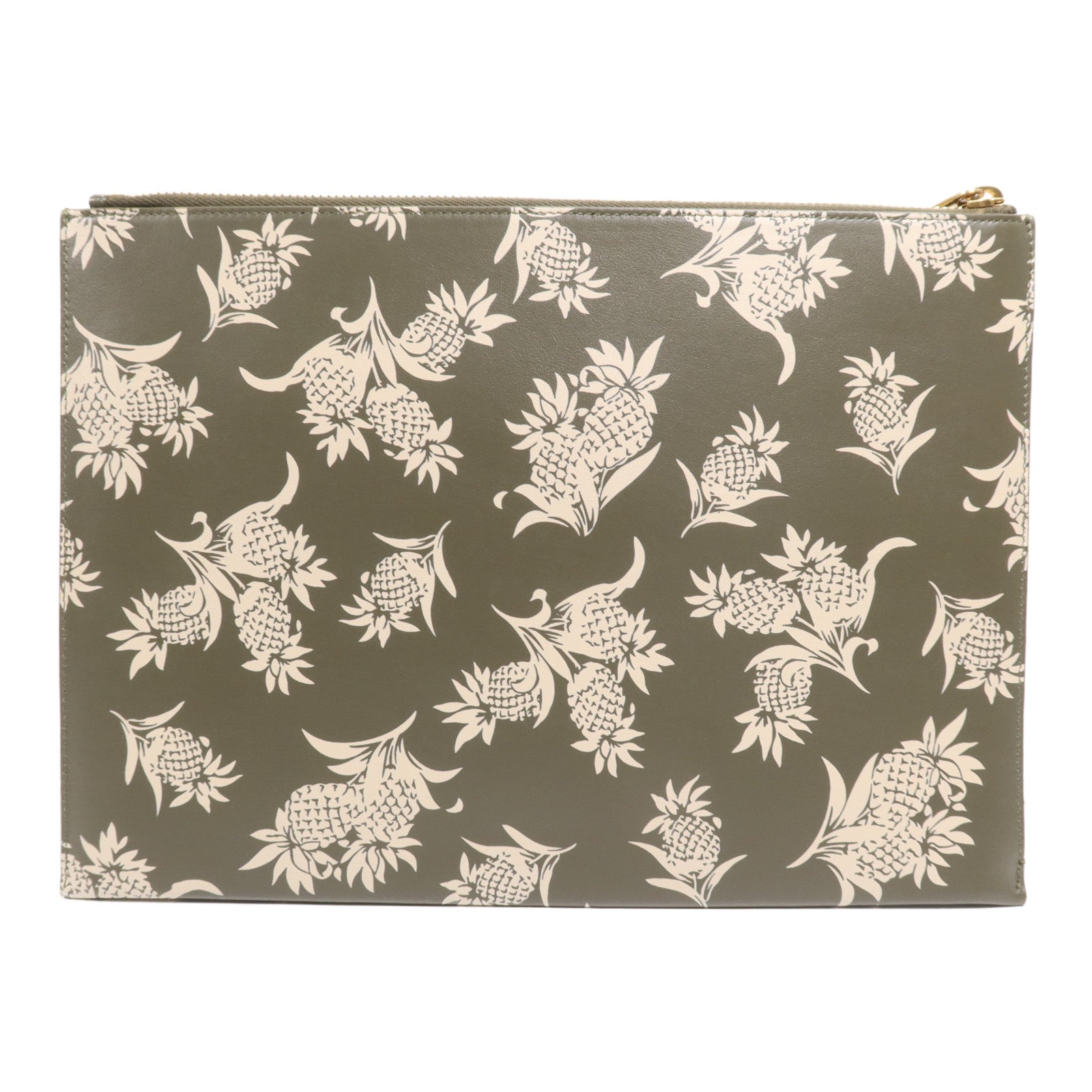 YVES SAINT LAURENT 牛皮皮革Pouch金扣手拿包