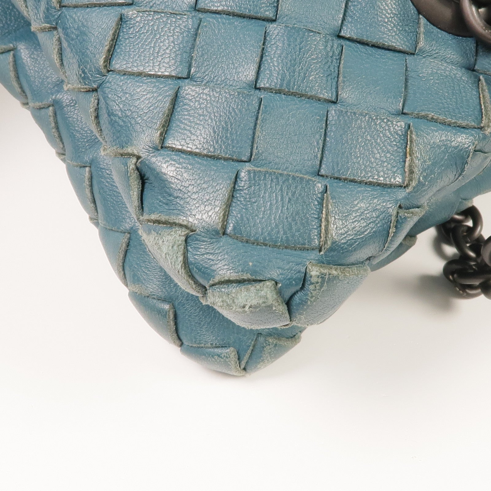 BOTTEGA VENETA 織紋皮革Chain Shoulder鏈帶肩背袋