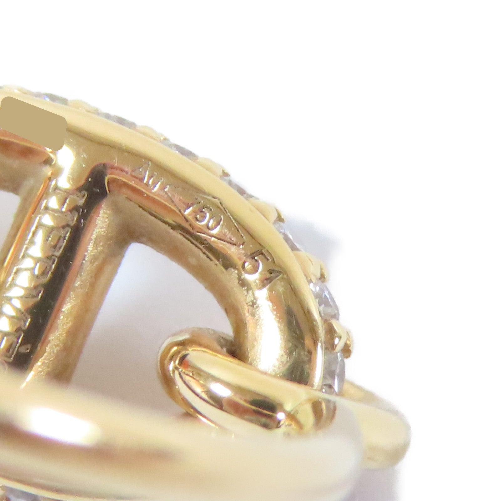 HERMES 18K玫瑰金Farandole Ring0.45ct鑽石戒指Hermes#51/US#5.75