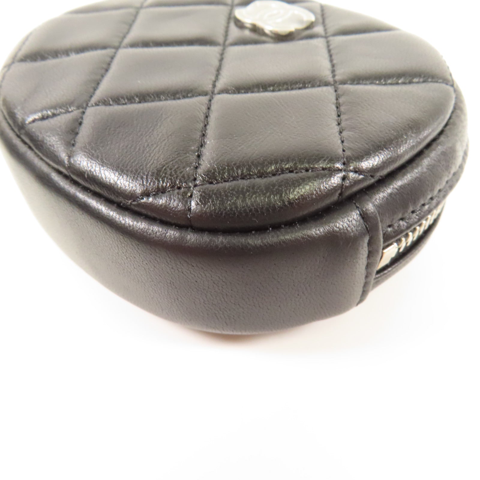 CHANEL 羊皮皮革Coin Case銀扣零錢包