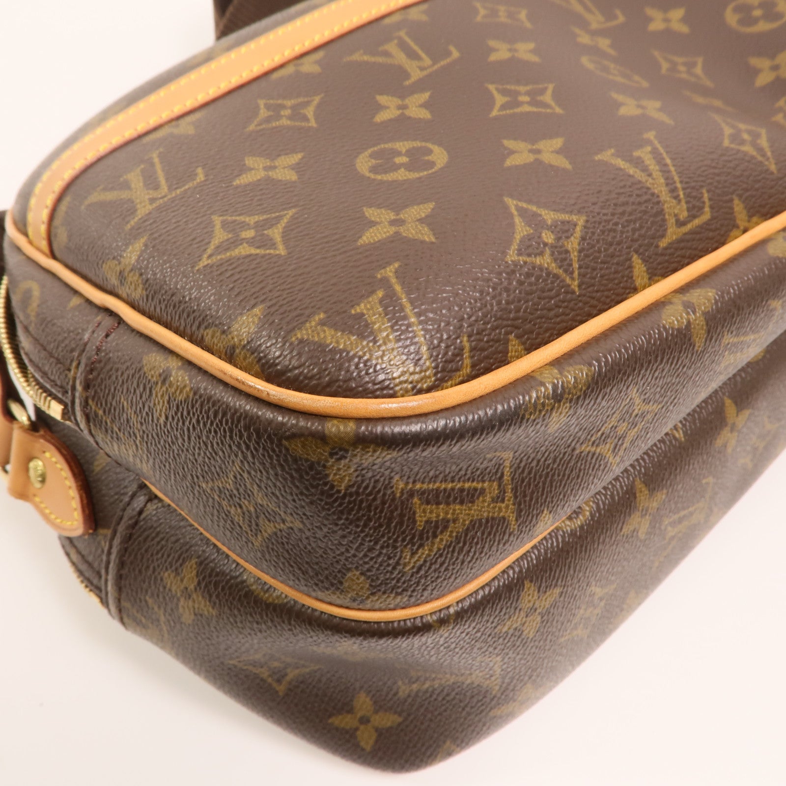 LOUIS VUITTON Monogram Reporter PM金扣肩背袋