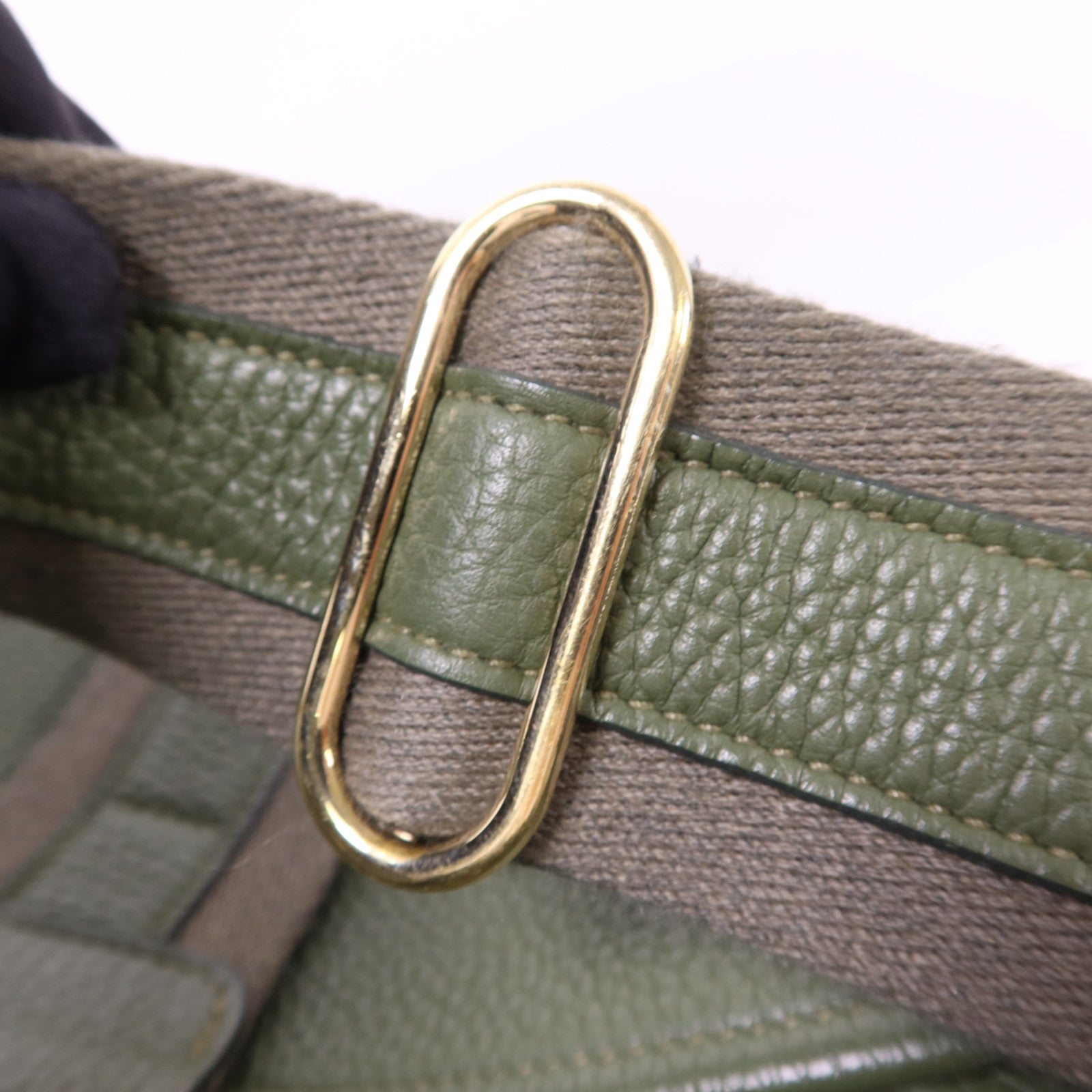 HERMES Clemence皮革Bourlingue金扣肩背袋