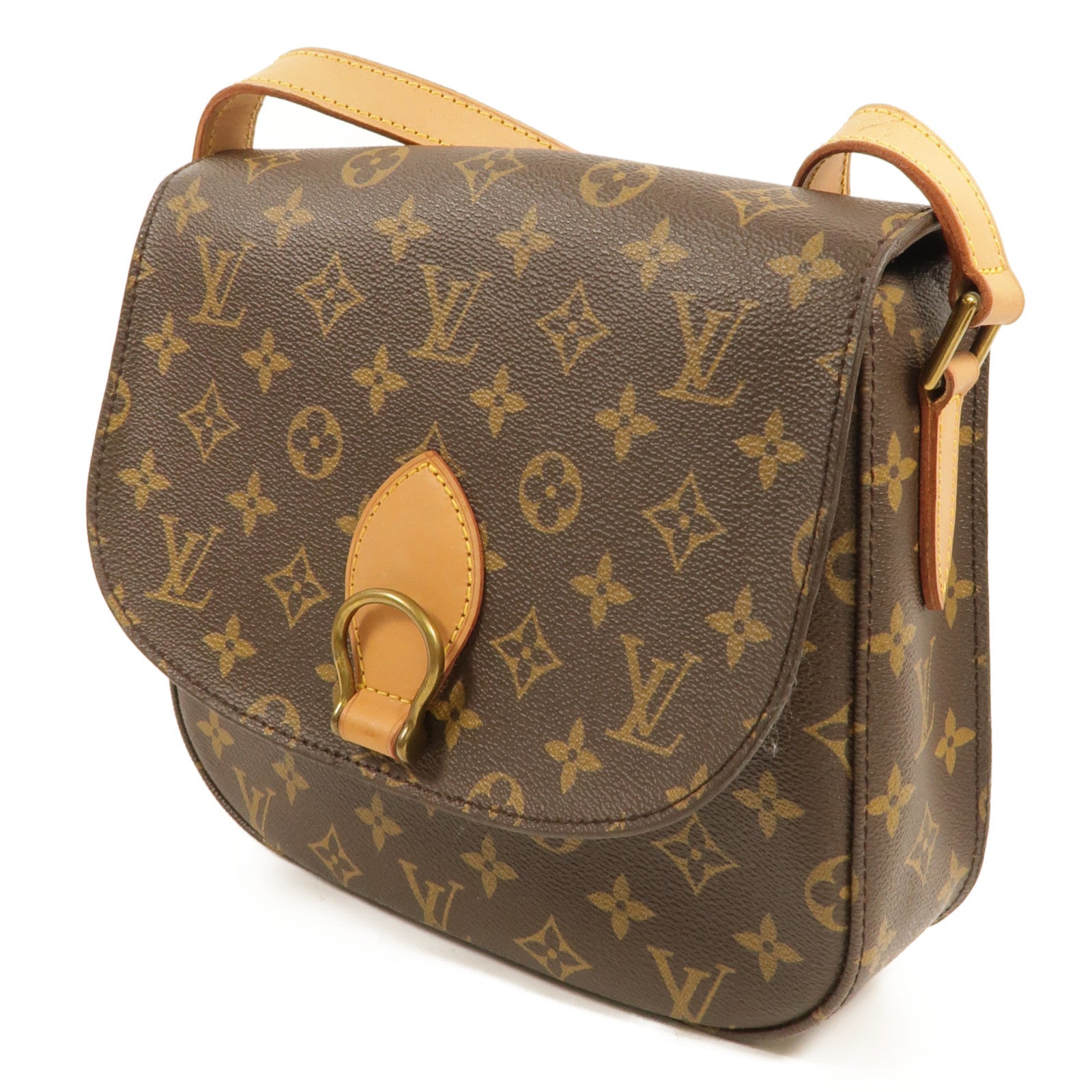 LOUIS VUITTON Monogram Saint Cloud GM金扣肩背袋