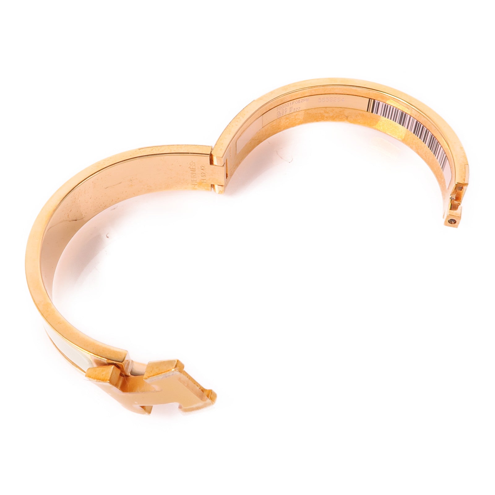 HERMES 琺瑯/金屬Clic H Bracelet手鐲Vert Criquet