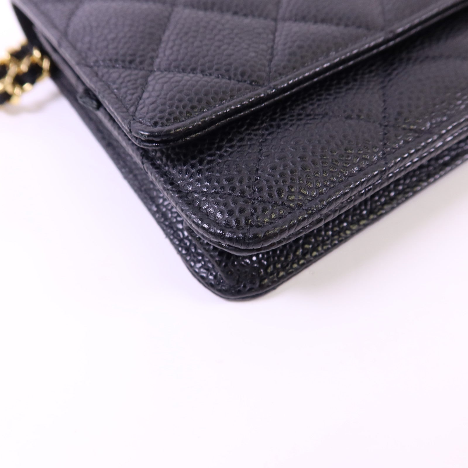 CHANEL 牛皮皮革Wallet On Chain金扣鏈帶肩背袋