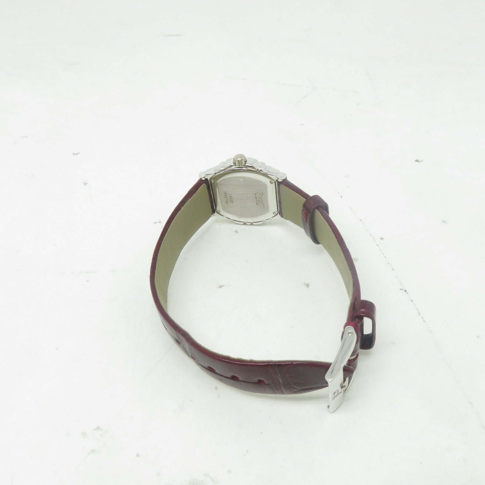 PIAGET 18K白金Tanagra Dia手錶石英機芯銀色