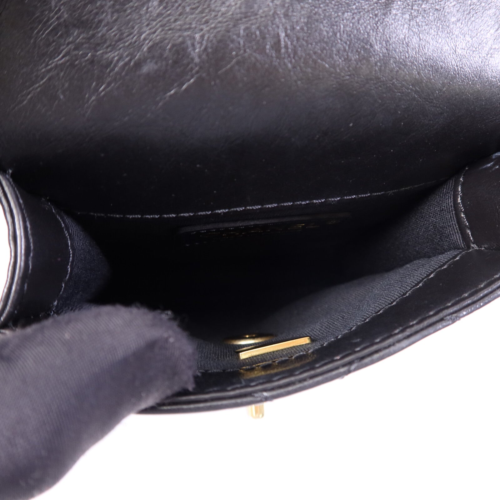 CHANEL 牛皮皮革Chain Shoulder Bag金扣鏈帶手挽肩背兩用袋