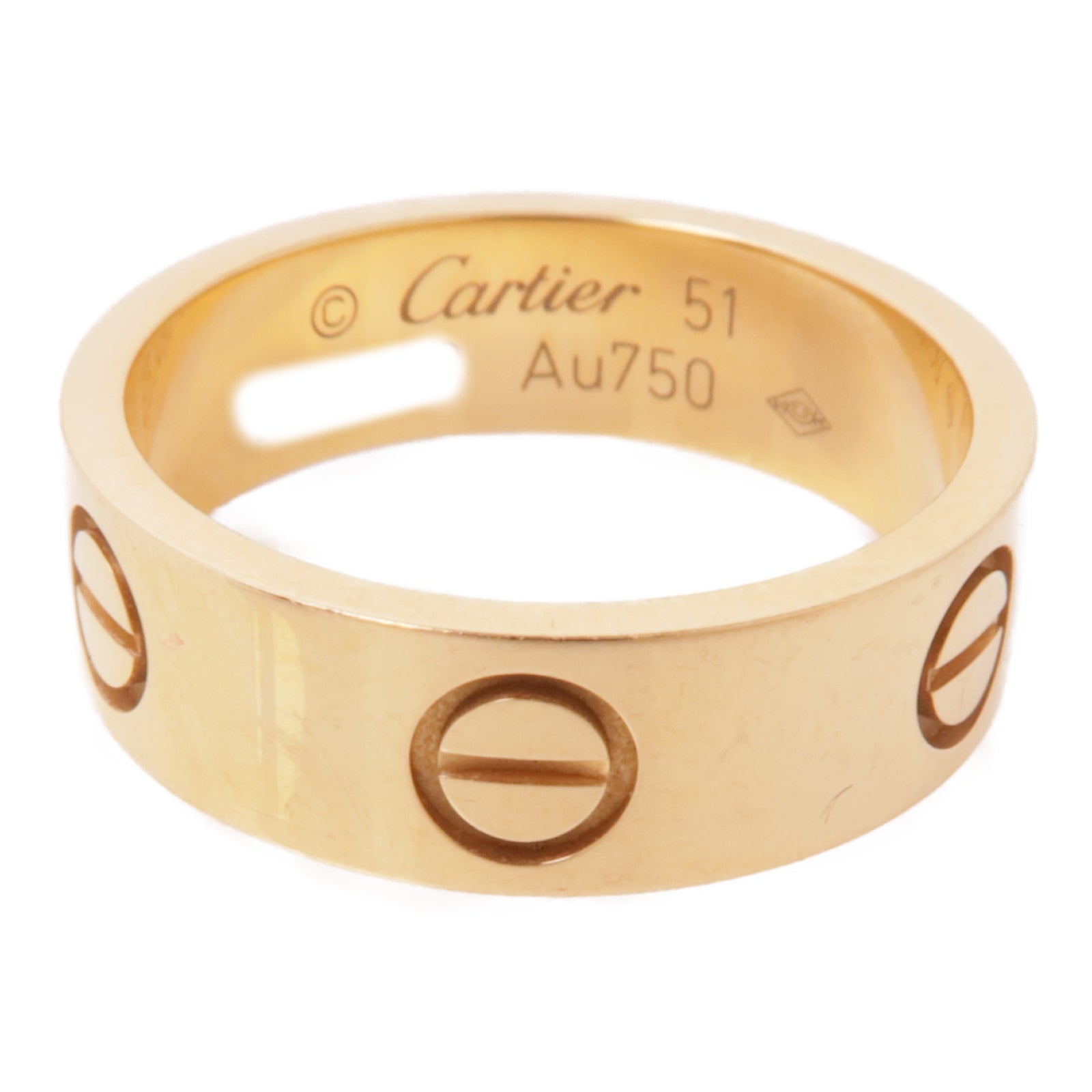CARTIER 18K玫瑰金Love Ring戒指Cartier#51/US#5.5