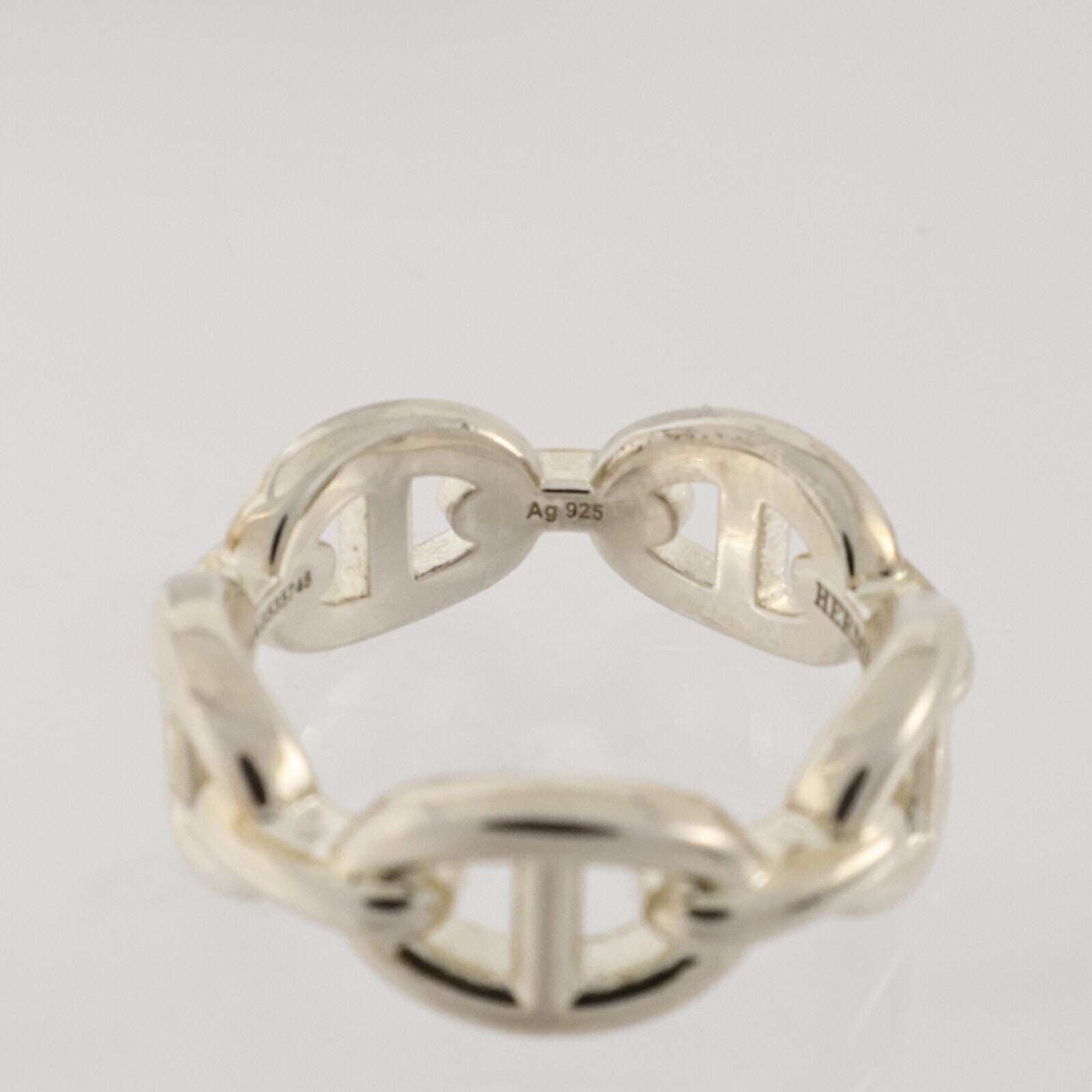 HERMES 925純銀Chaine d'Ancre Enchainee Ring戒指